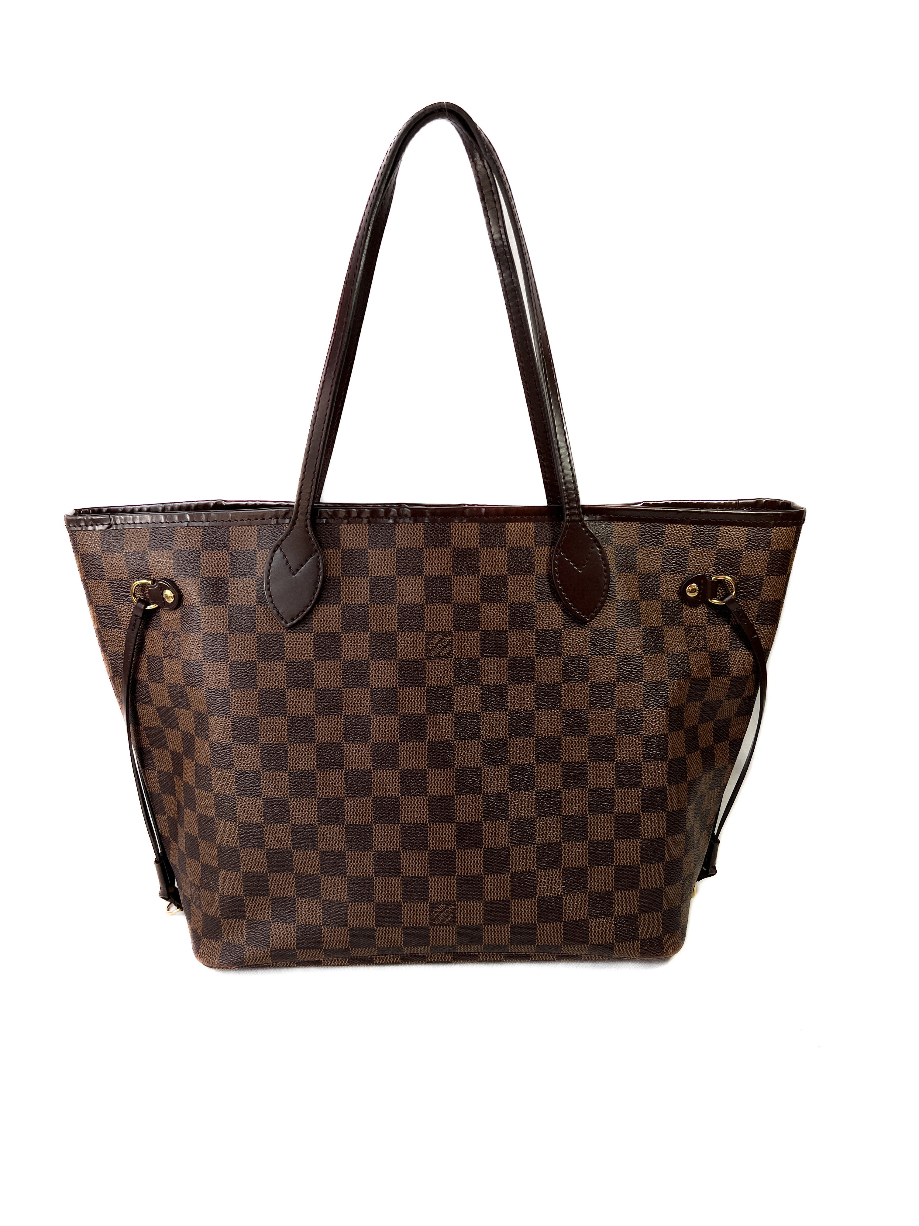 Louis Vuitton damier ebene neverfull MM light pink interior