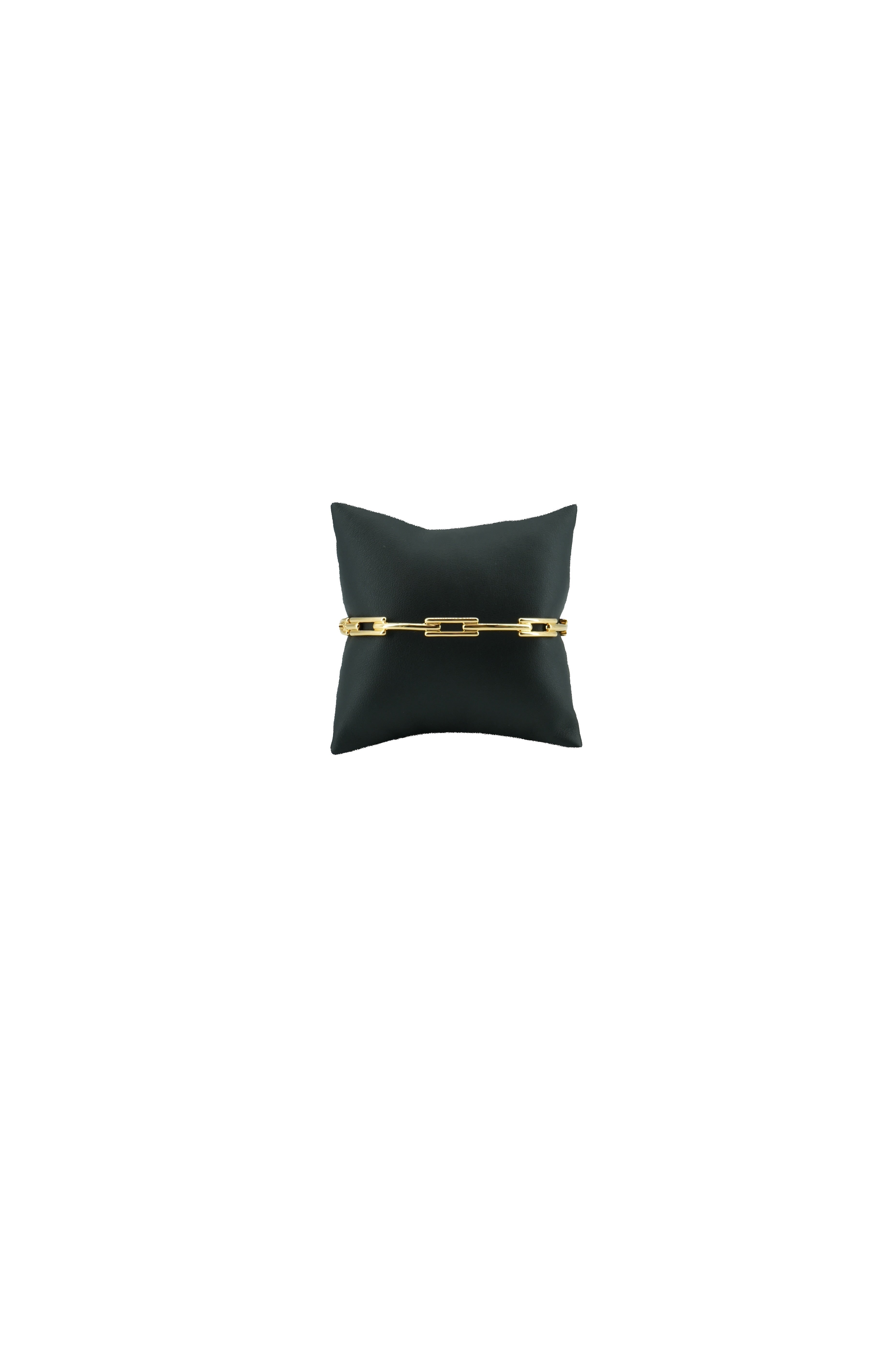 Monica Vinader 18k Gold Vermeil & Lab Grown Diamond sig. link bangle