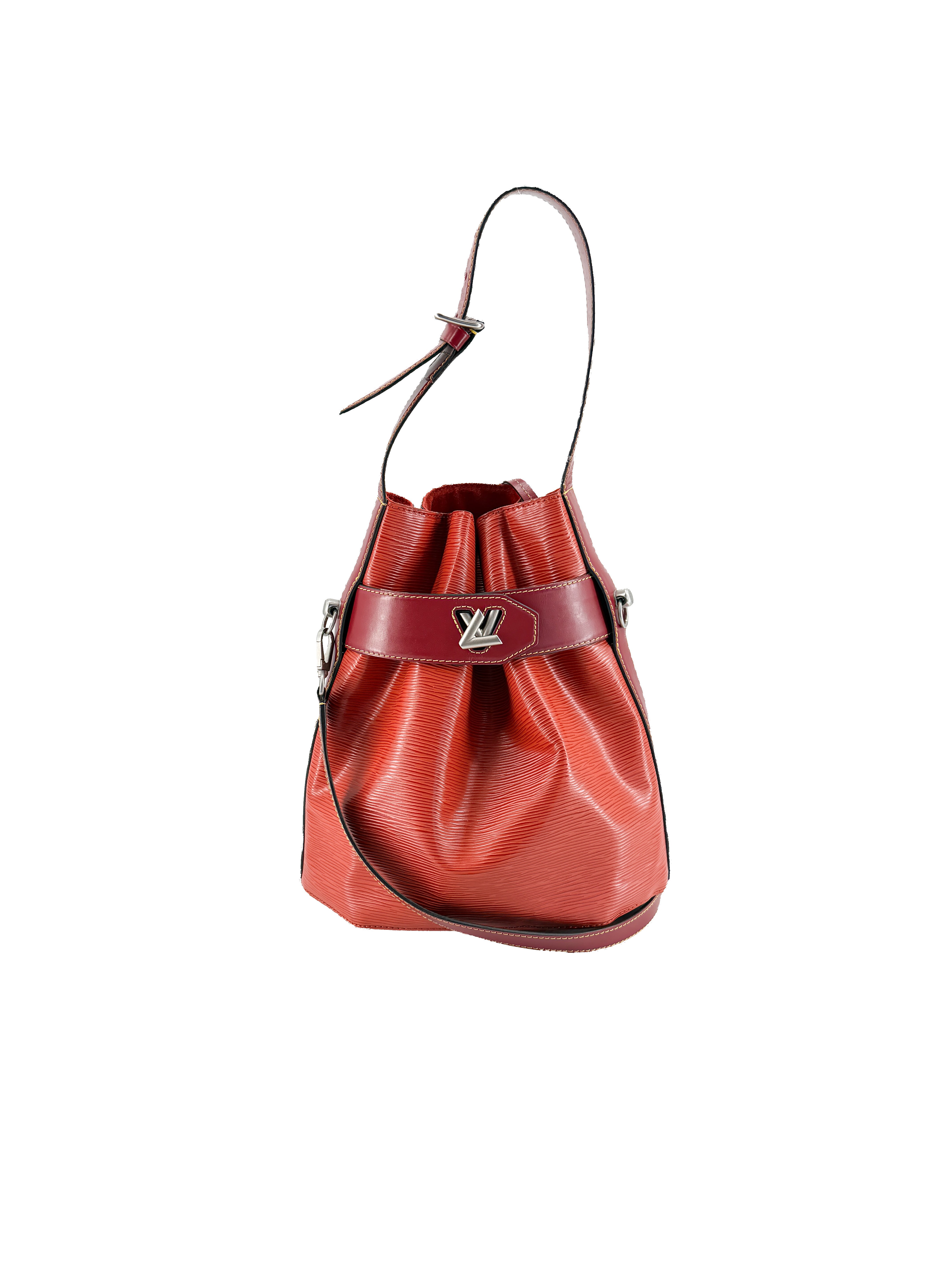 Louis Vuitton orange epi leather Twist bucket FL3198