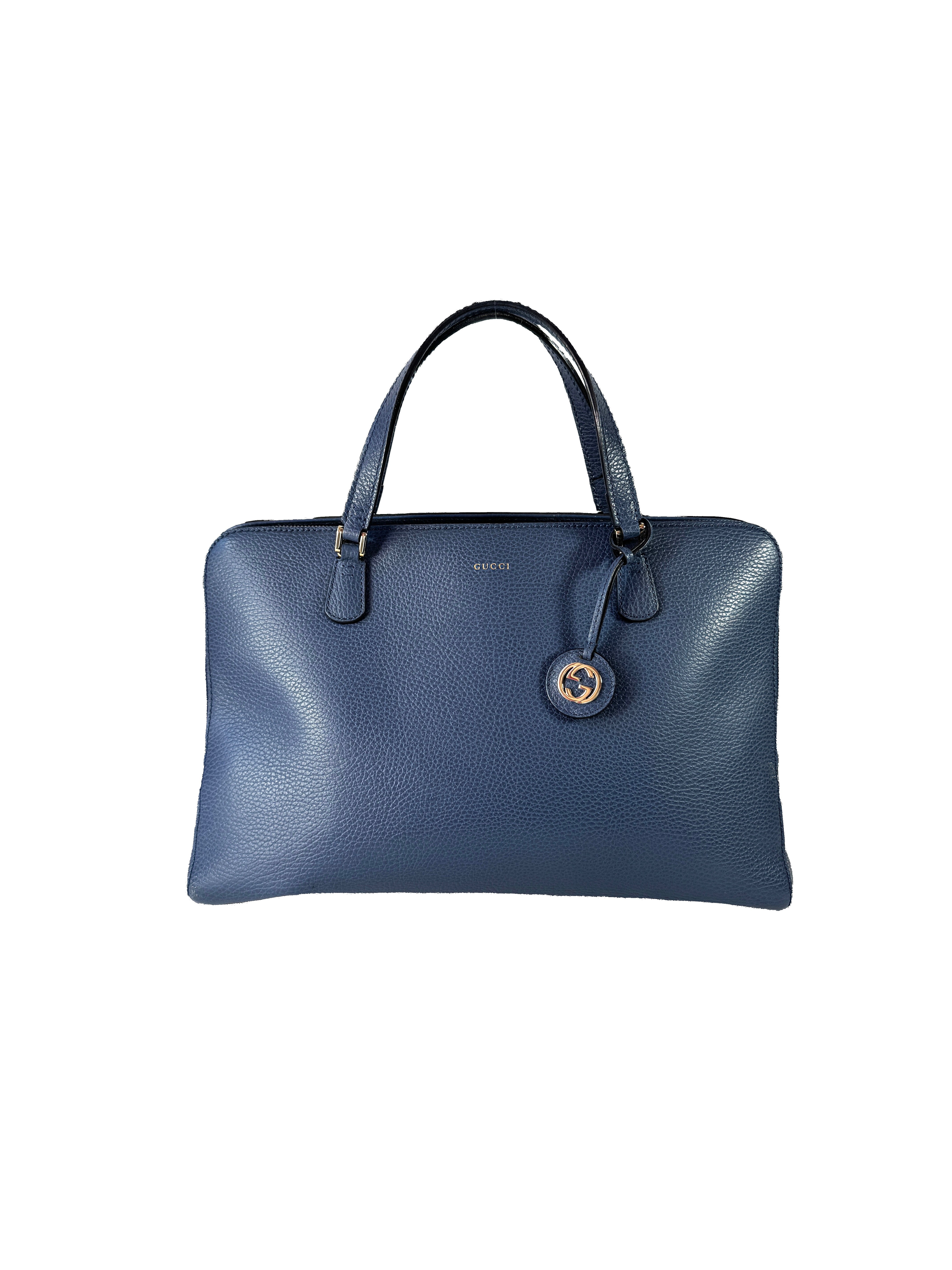 Gucci blue Lady Dollar handle medium tote 388558525040