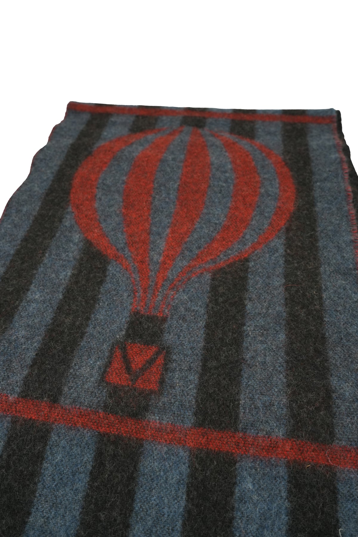 Louis Vuitton black/blue striped hot air balloon scarf