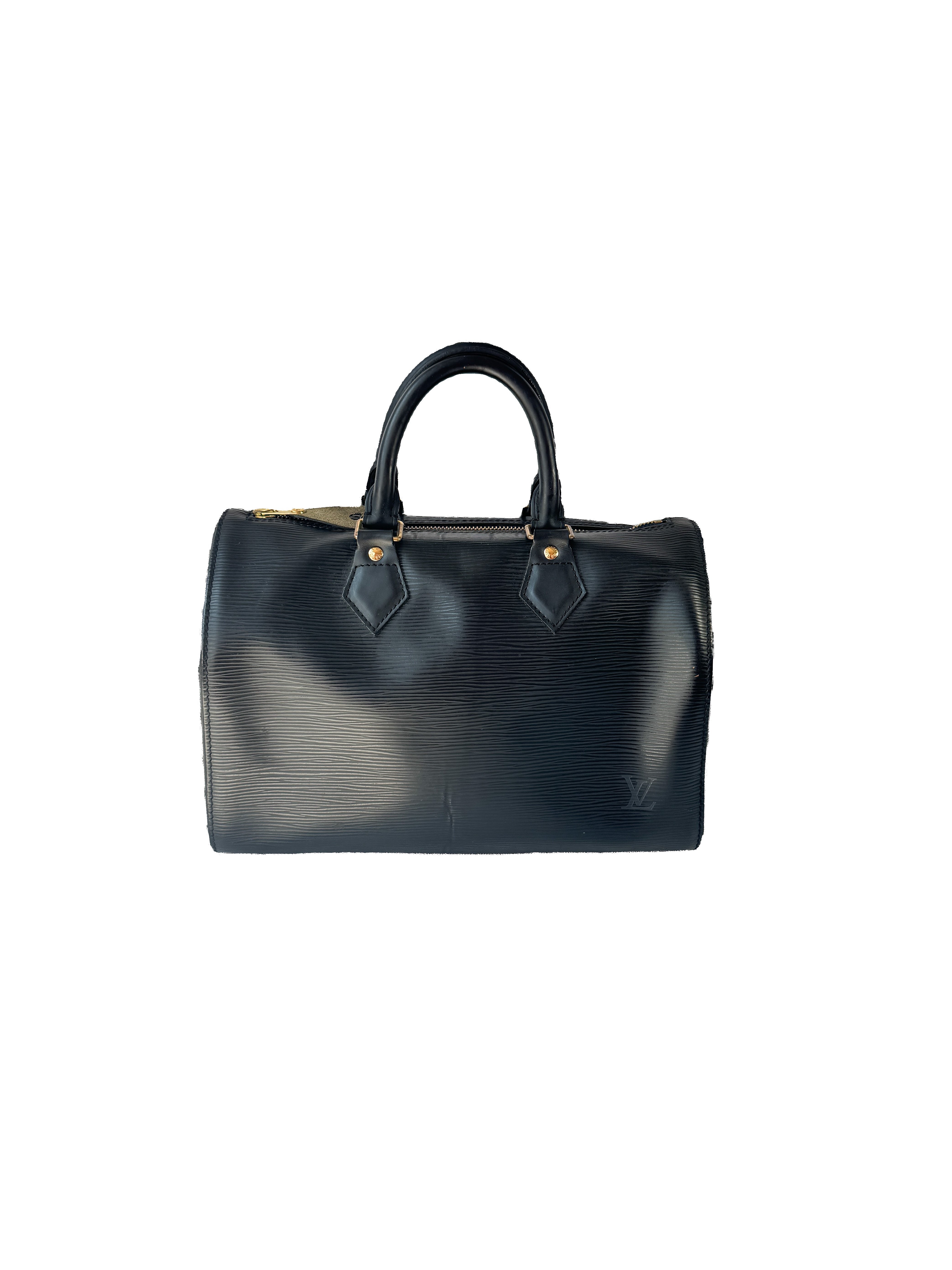 Louis Vuitton black epi speedy 25 SP0035