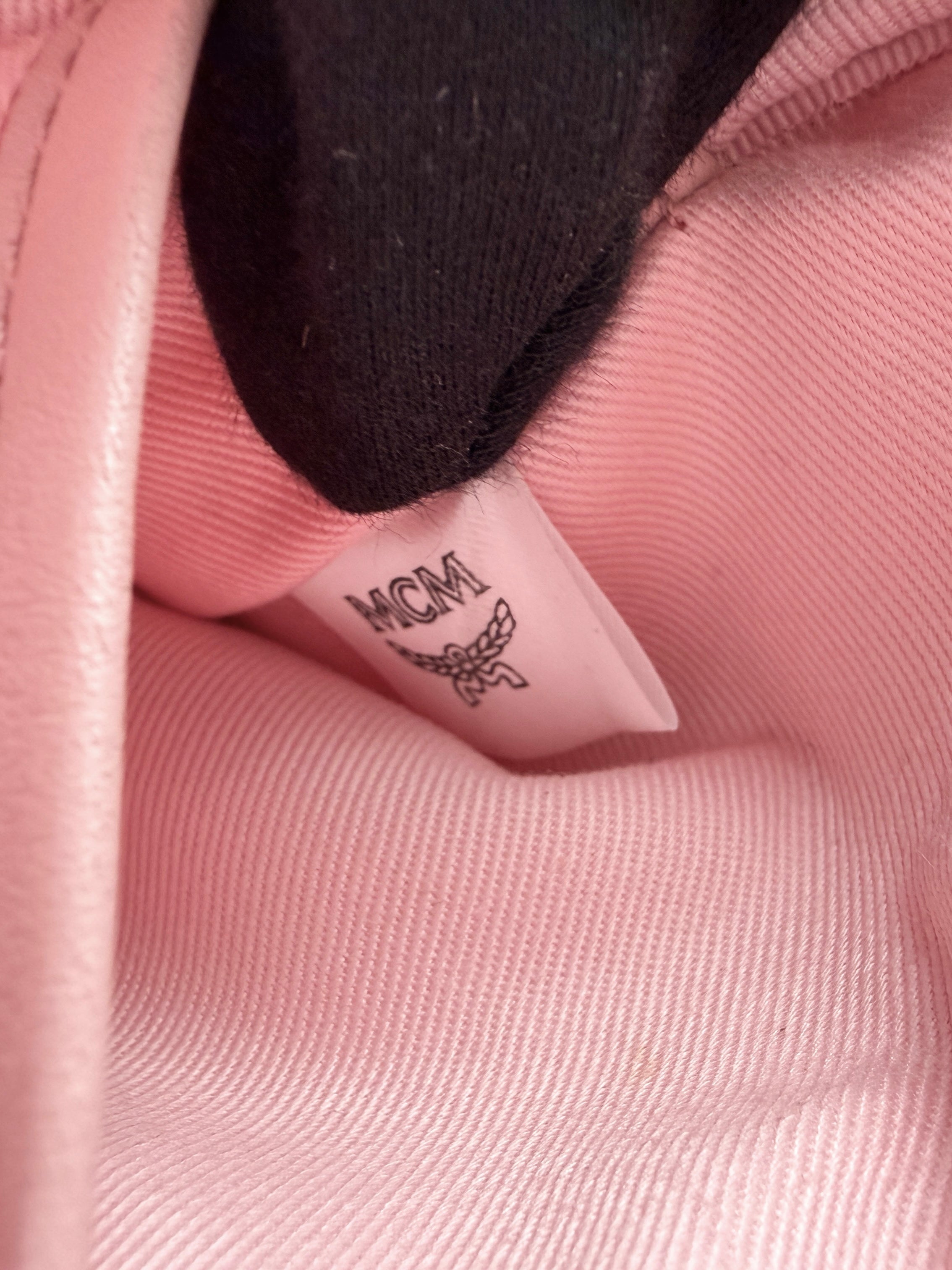 MCM pink Essential monogram double bet bag 10011904