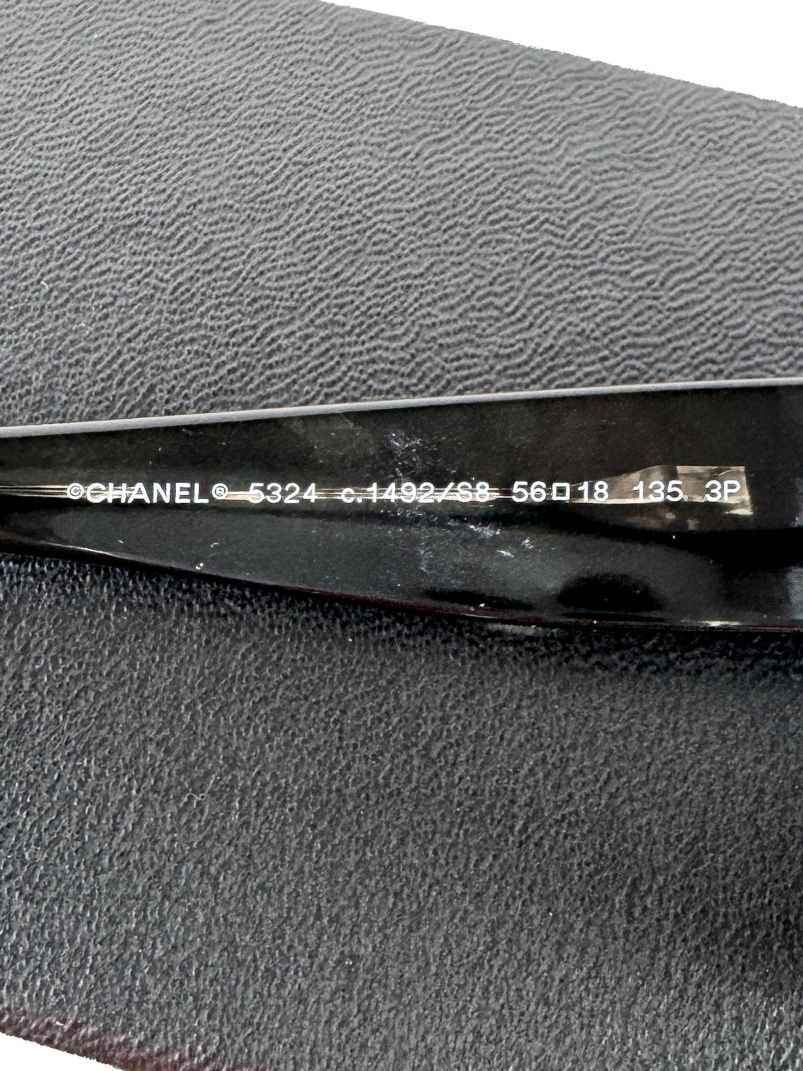 Chanel gray acetate plaid polarized sunglasses 5324