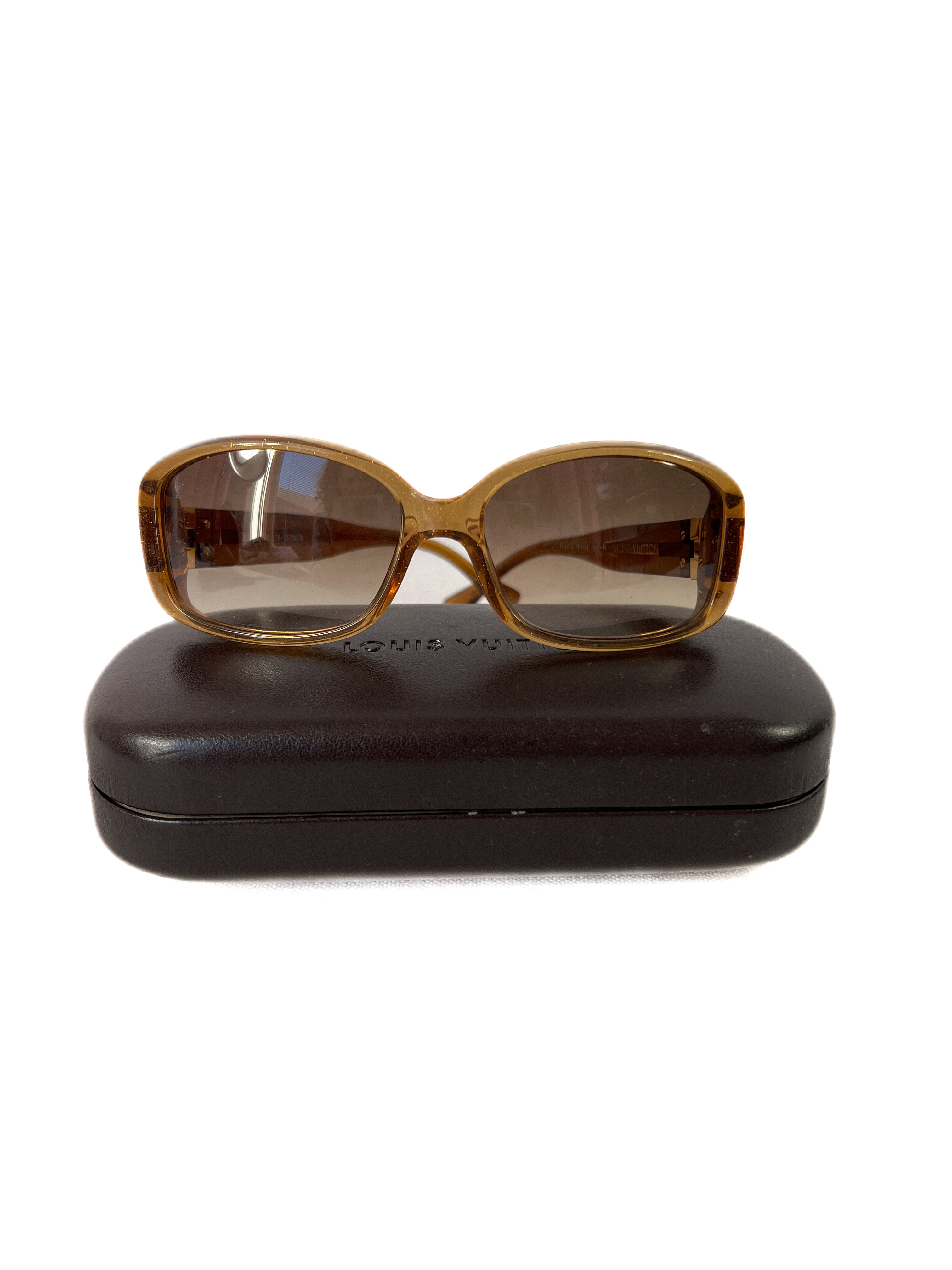 Louis Vuitton gold sparkle sunglasses