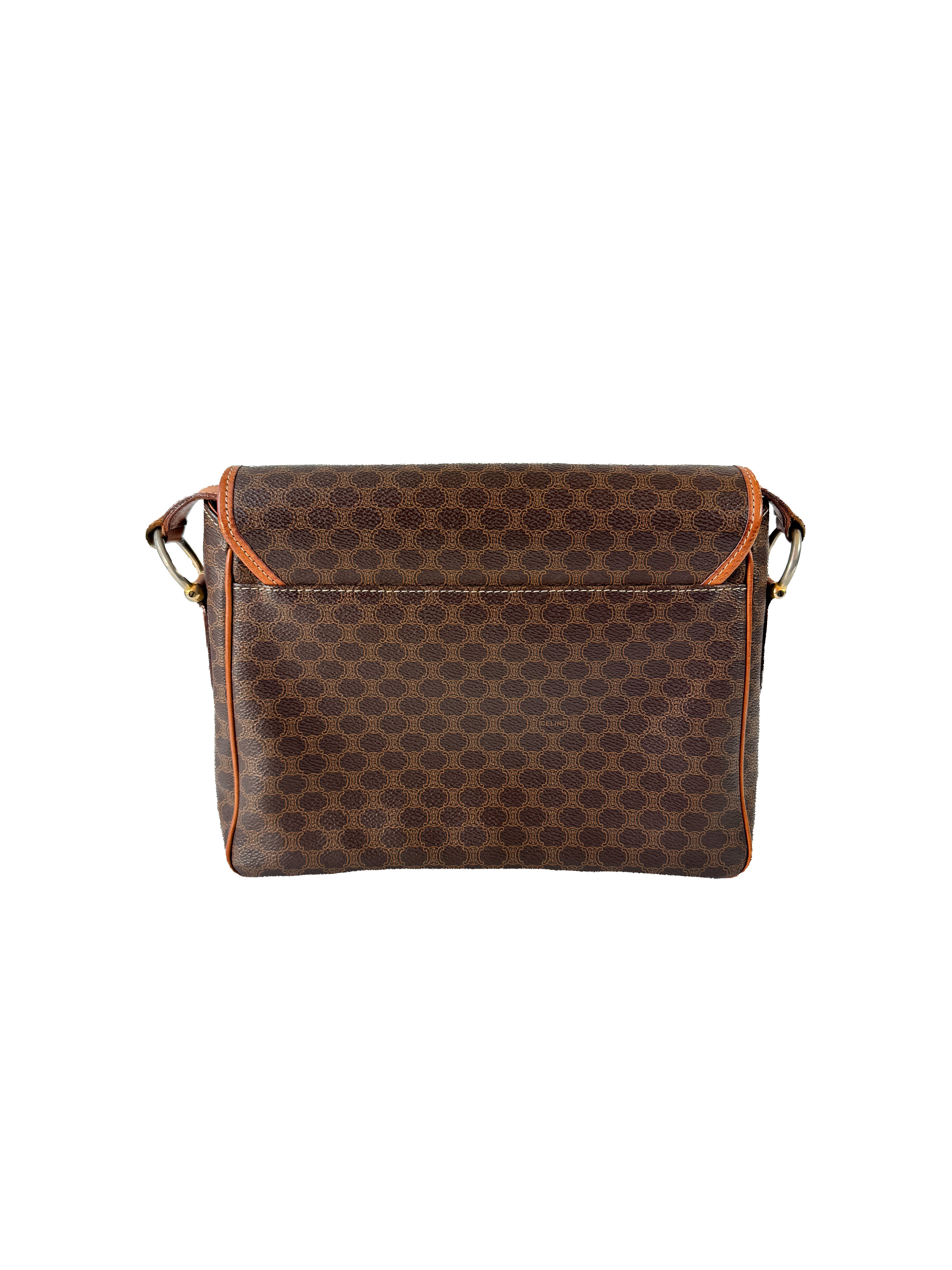 Celine vintage brown Macadame shoulder bag M12