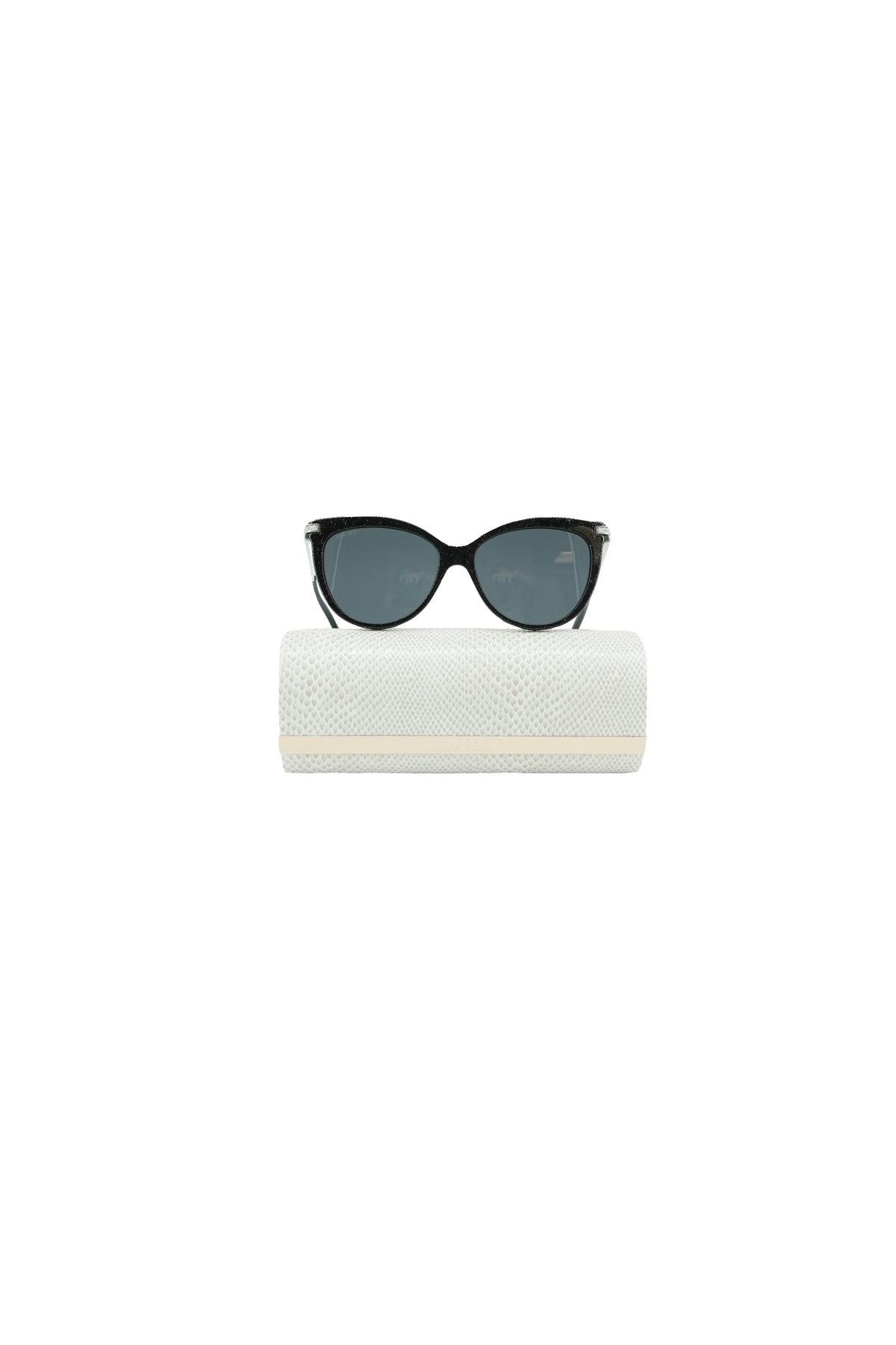 Jimmy Choo black sparkle Axelle sunglasses *CASE*