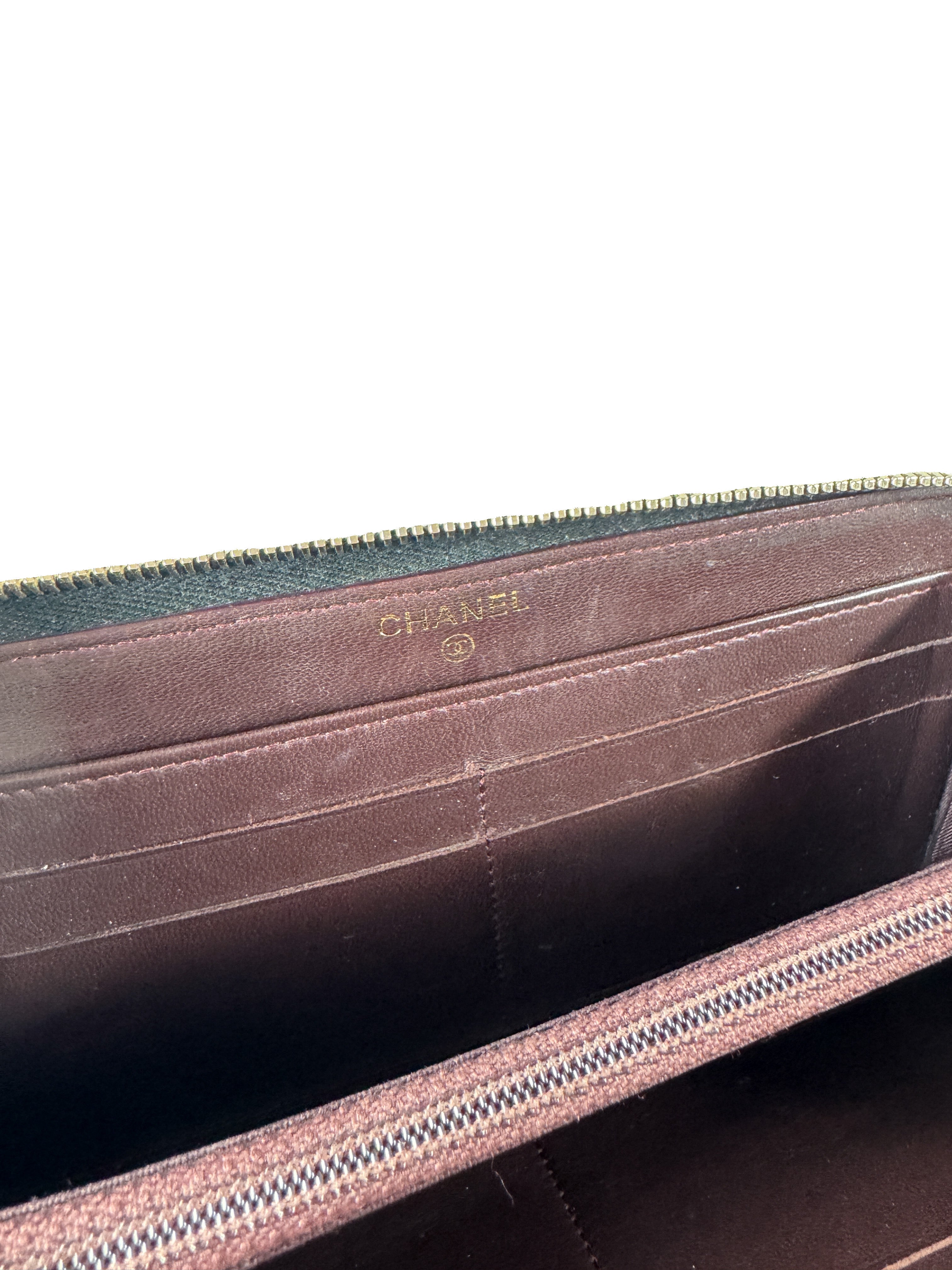 Chanel black lambskin trendy CC zip around wallet 22665885