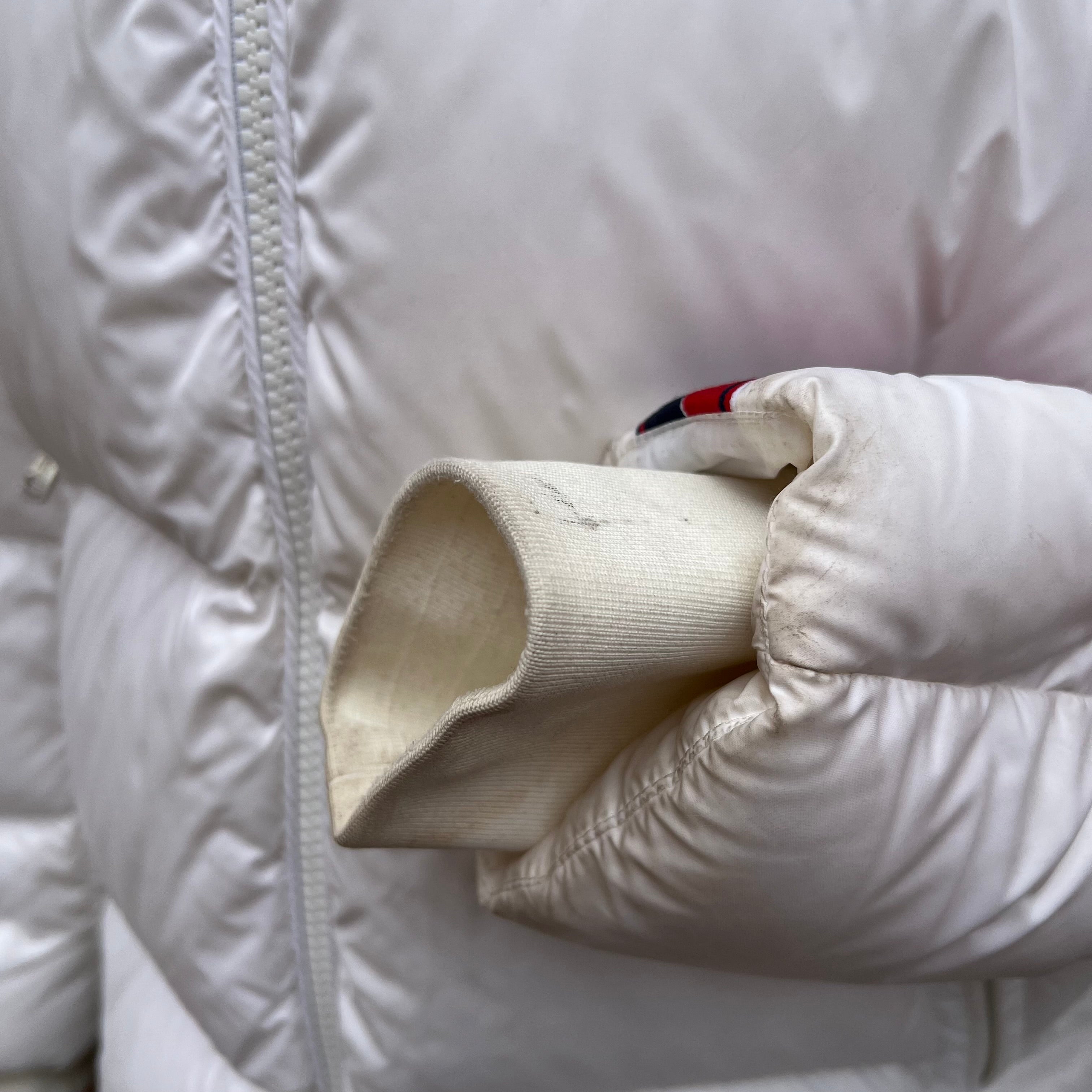 Moncler white Dincer Giubbotto jacket size XL (mens) **as is**