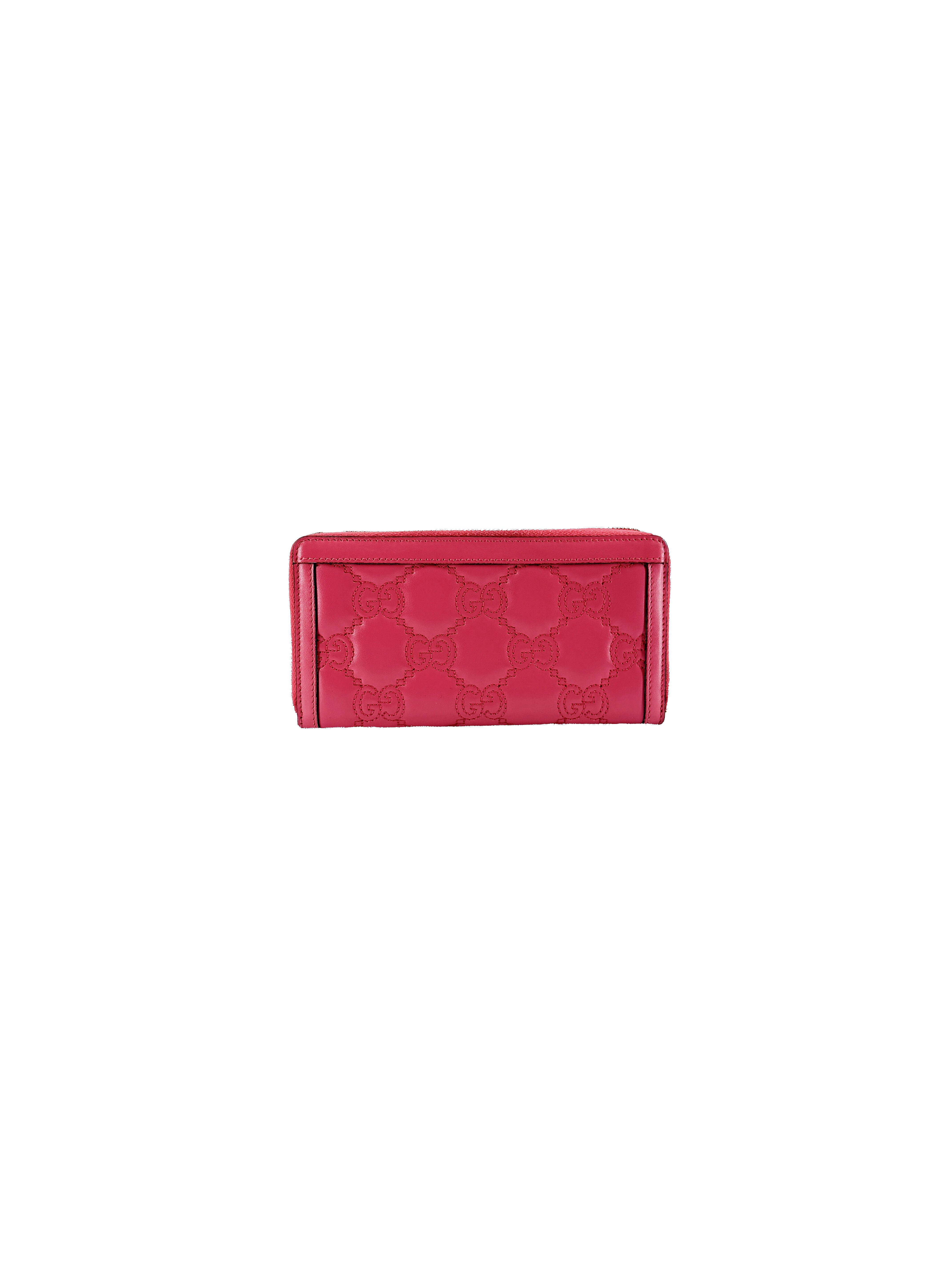 Gucci hot pink Marmont Matelassé ZA wallet 723784-1147 BOX