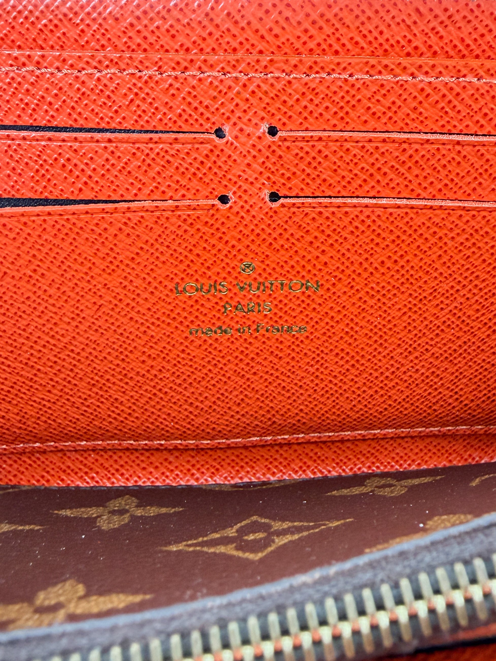 Louis Vuitton monogram Clemence wallet orange MI1125