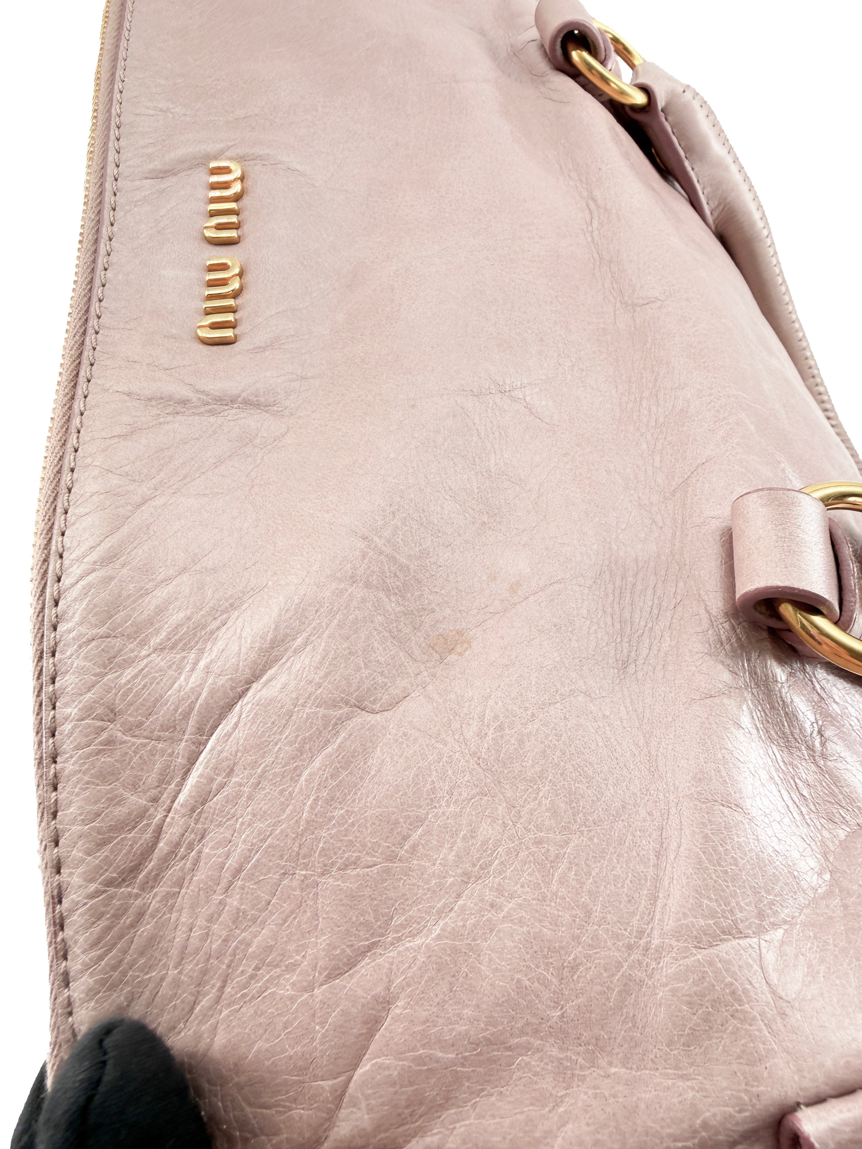 Miu Miu taupe blush Bow satchel 197