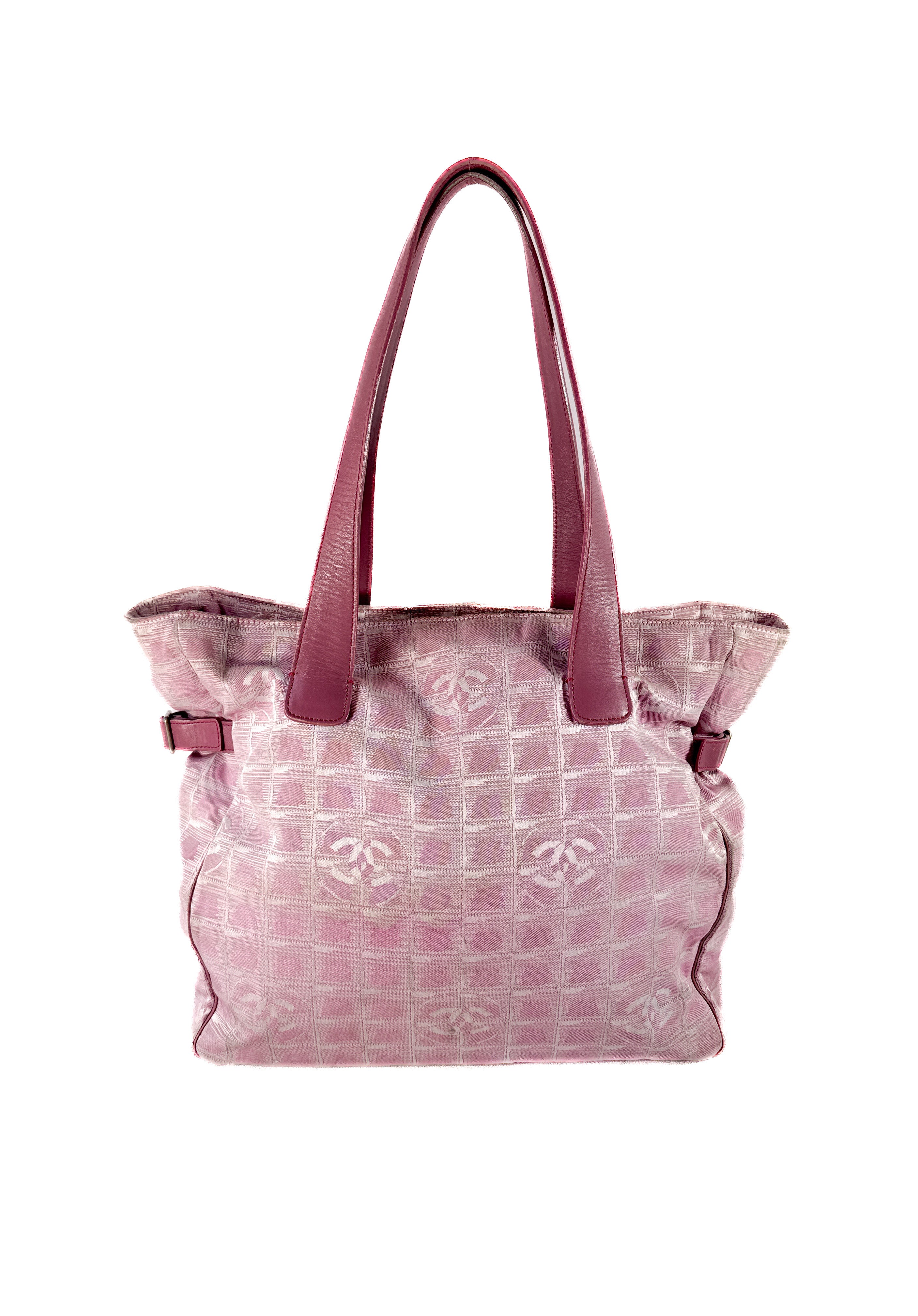 Chanel pink nylon travel line tote 6832897