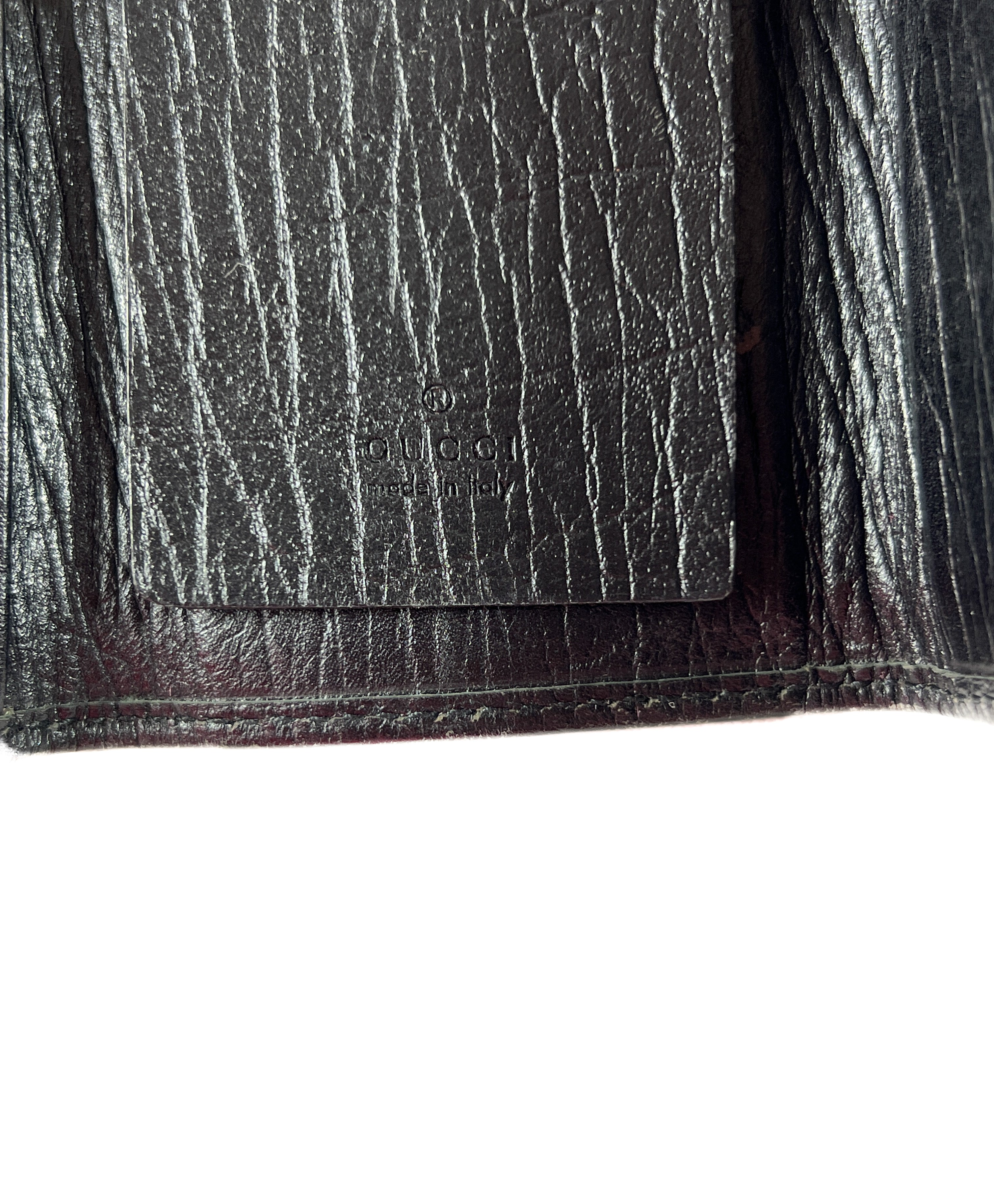 Gucci black signature key holder