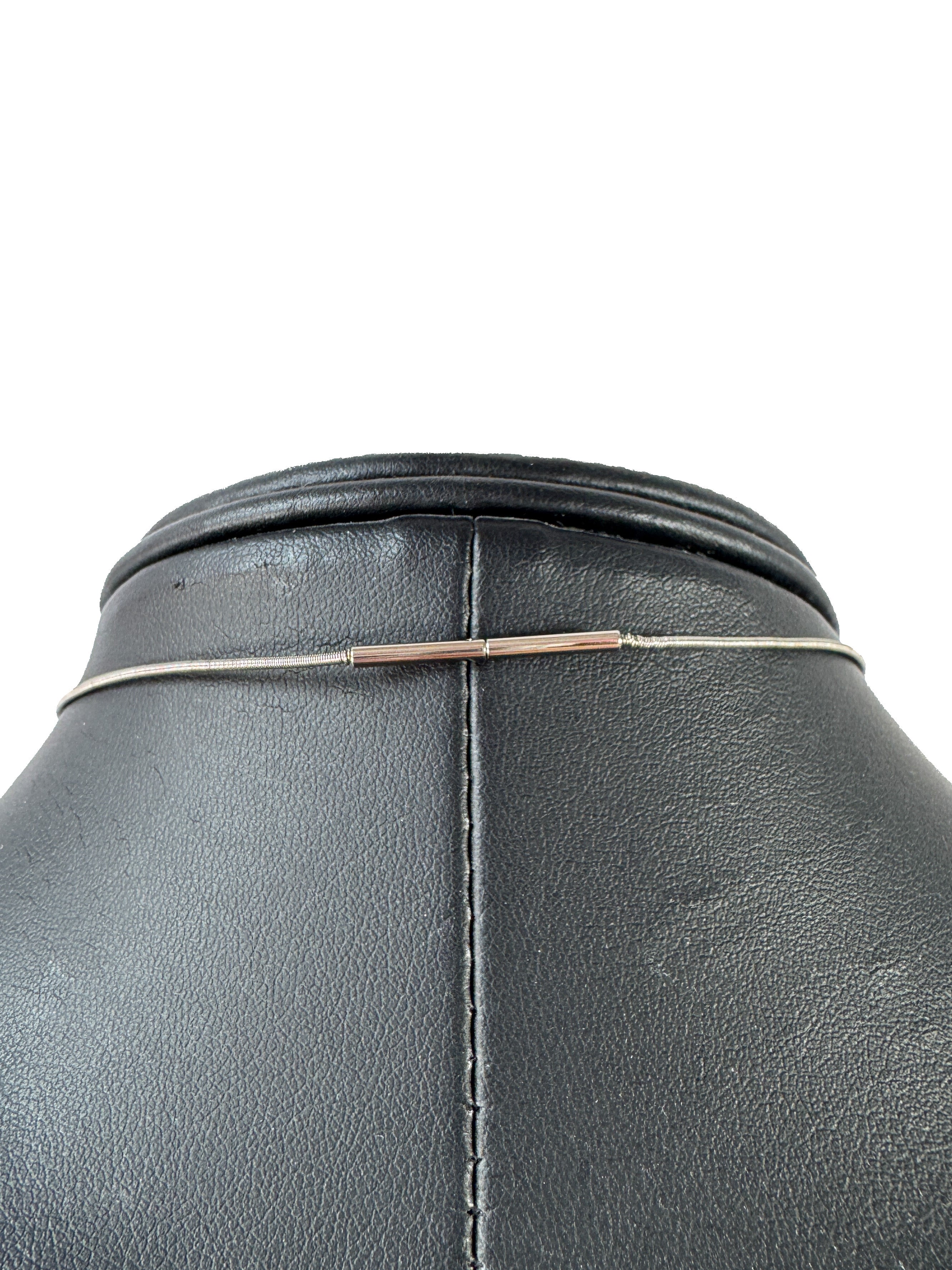 Hermès silver/white Cage d' H necklace