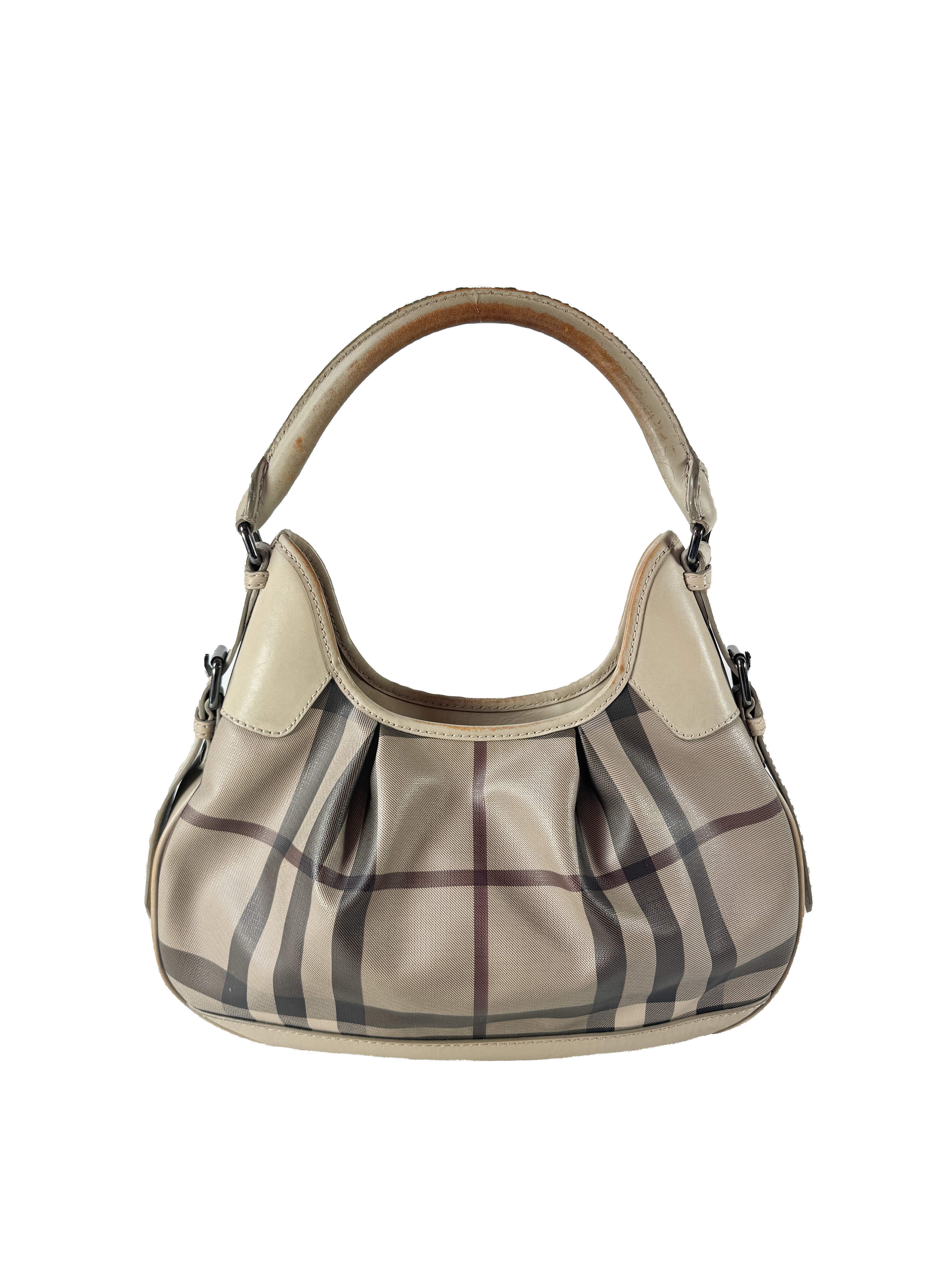 Burberry gray plaid shoulder bag **as is**