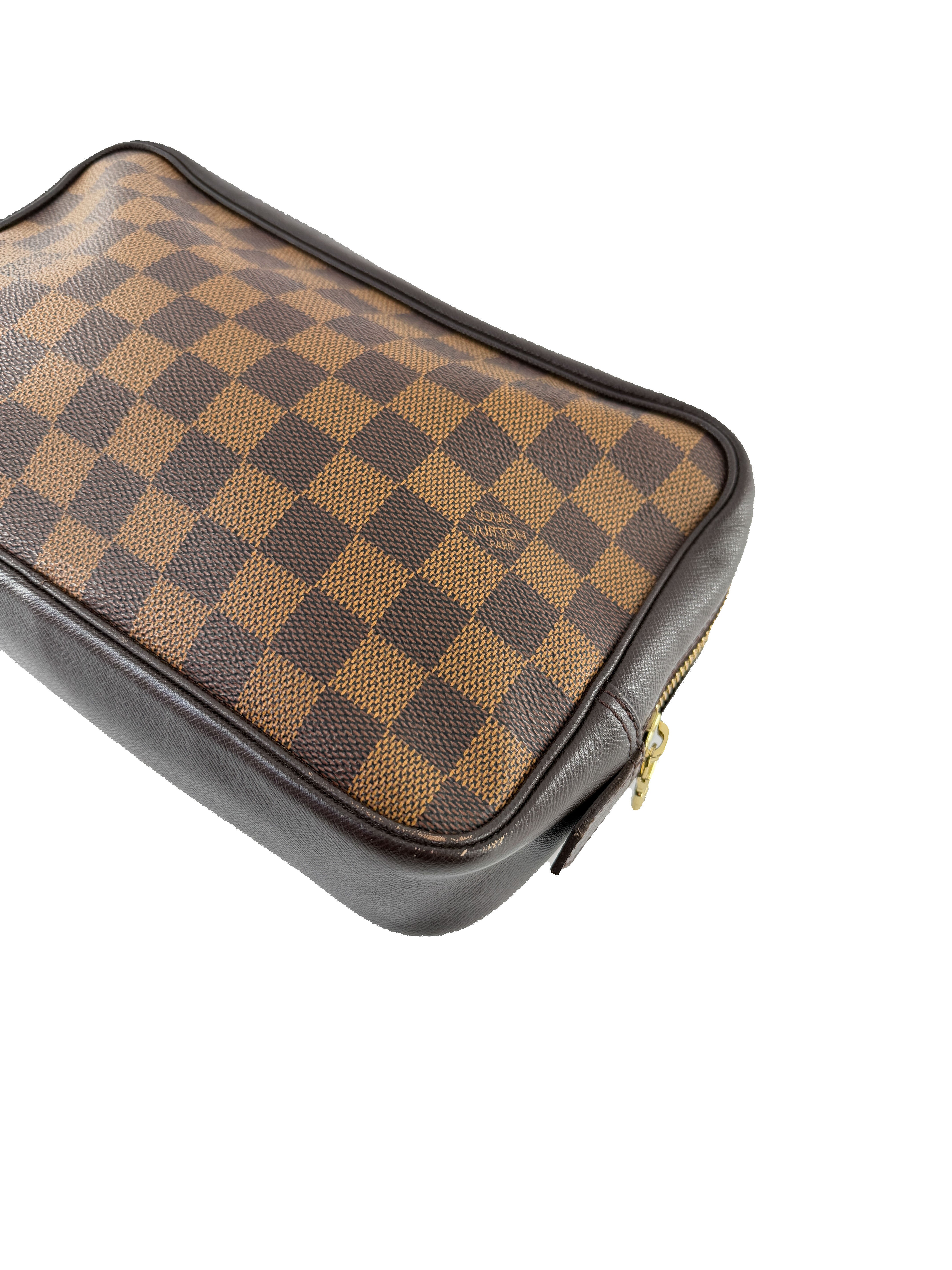 Louis Vuitton damier ebene trousse zip pouch 28