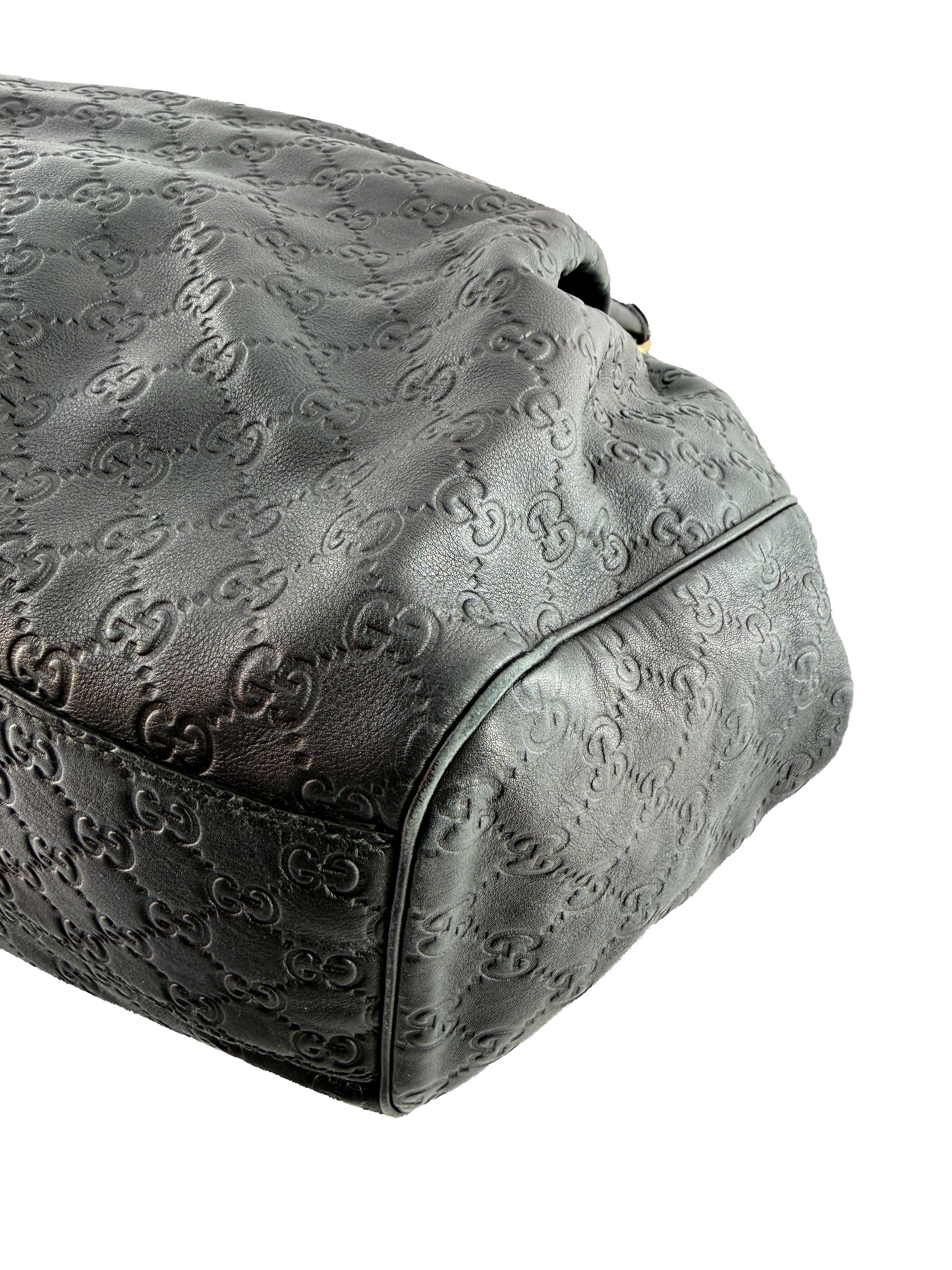 Gucci black leather Sukey 211943 002058