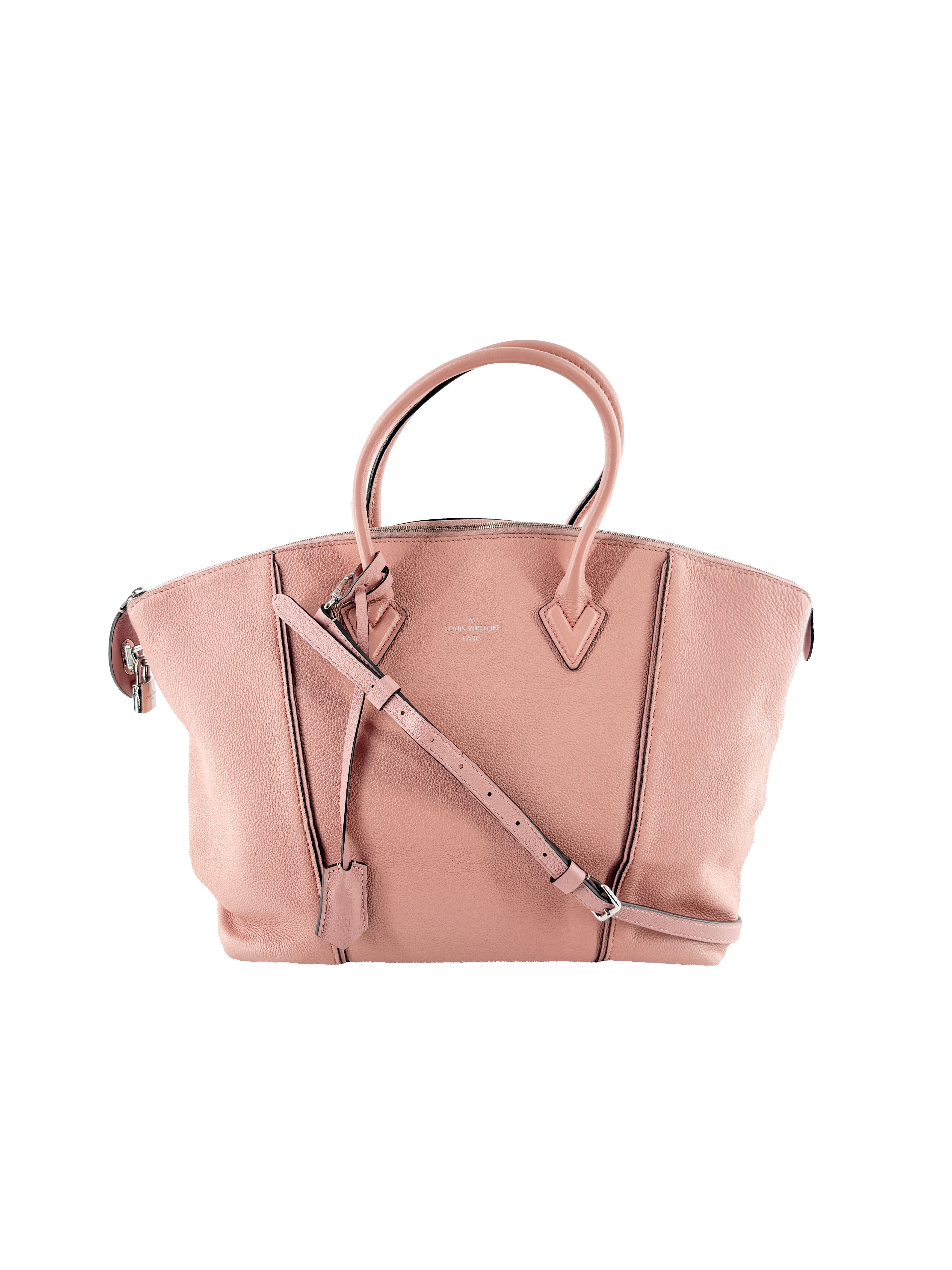 Louis Vuitton pink Cachemire leather Soft Lockit MM DK3107