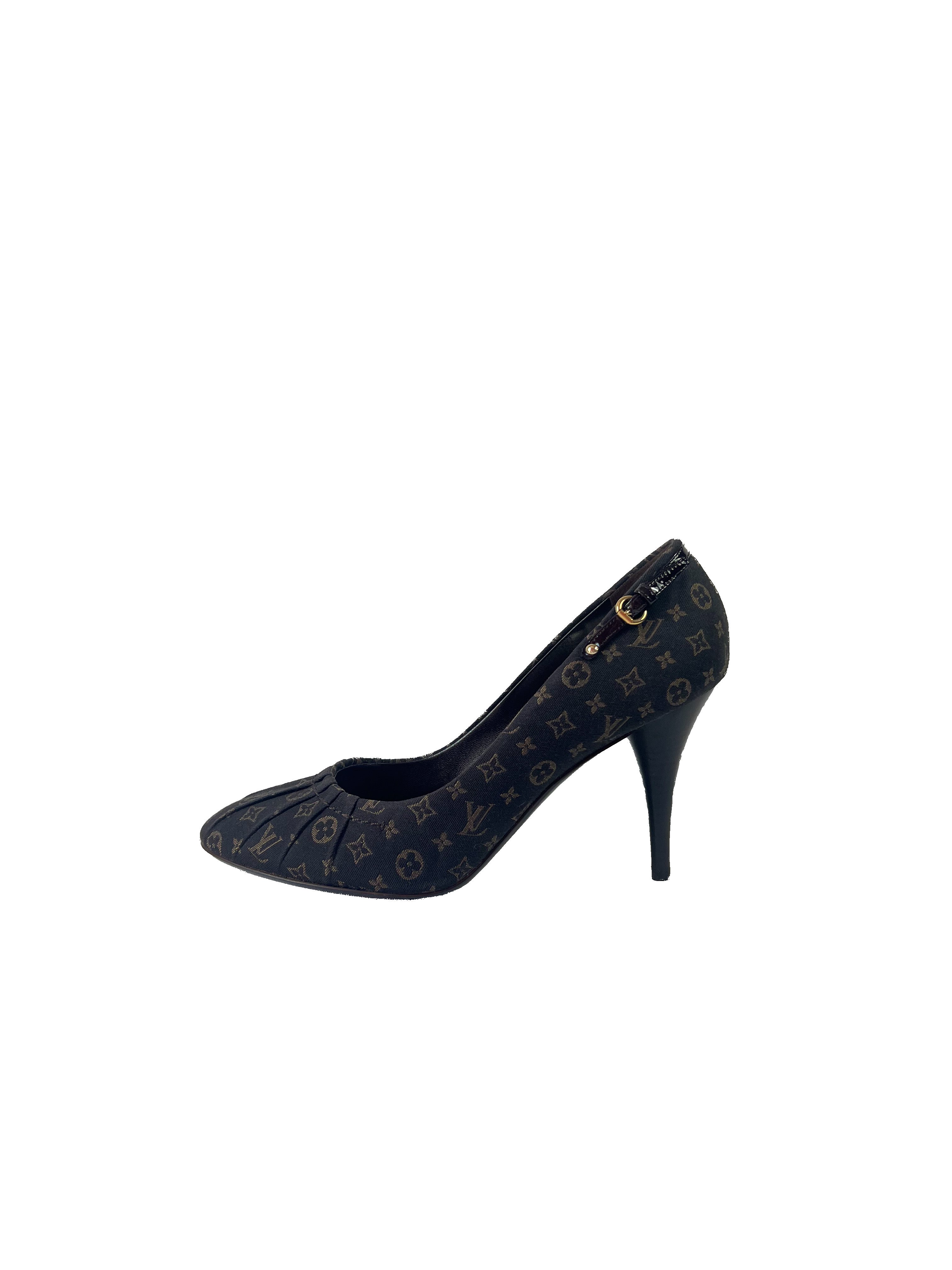 Louis Vuitton brown monogram Myosotis pumps size 40 NL1017