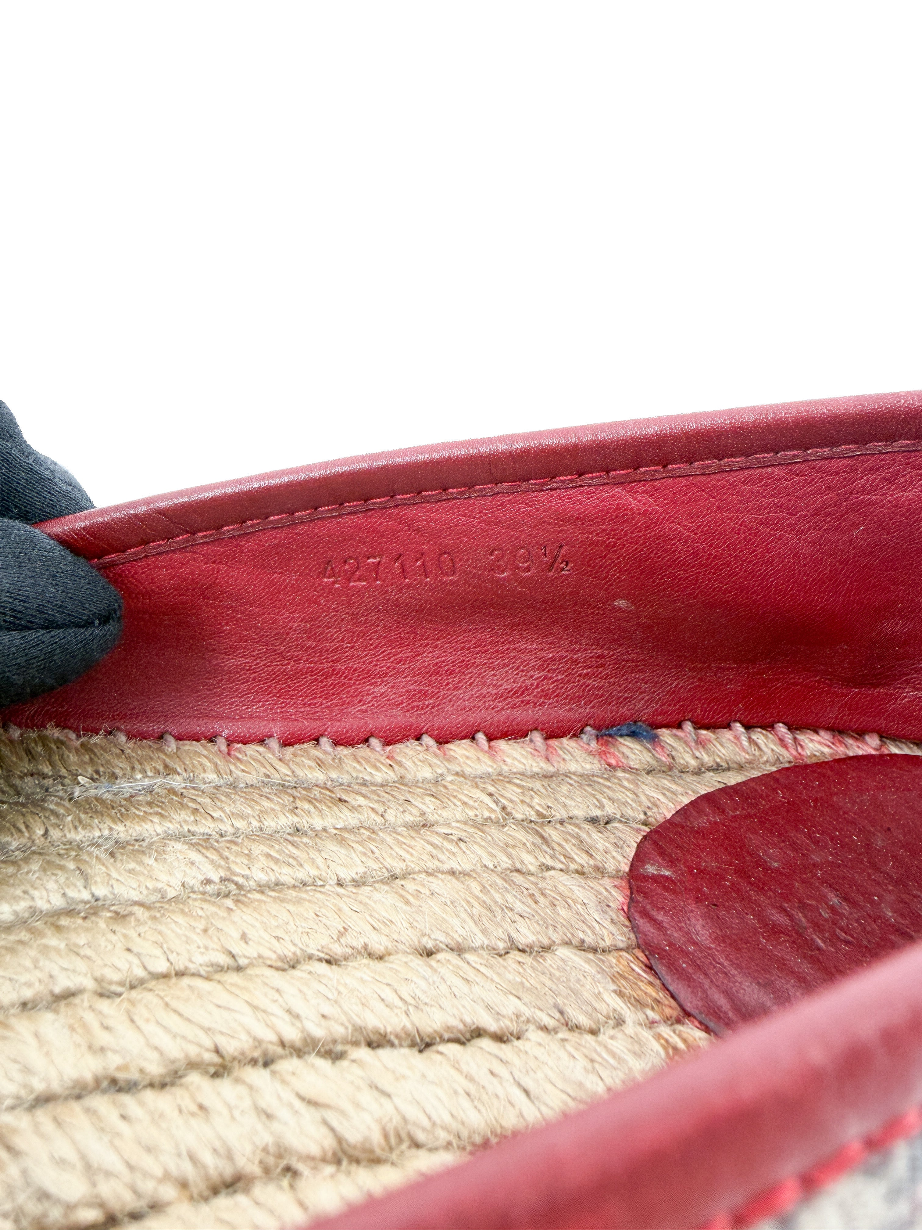 Gucci GG bird print esapdrilles size 39.5