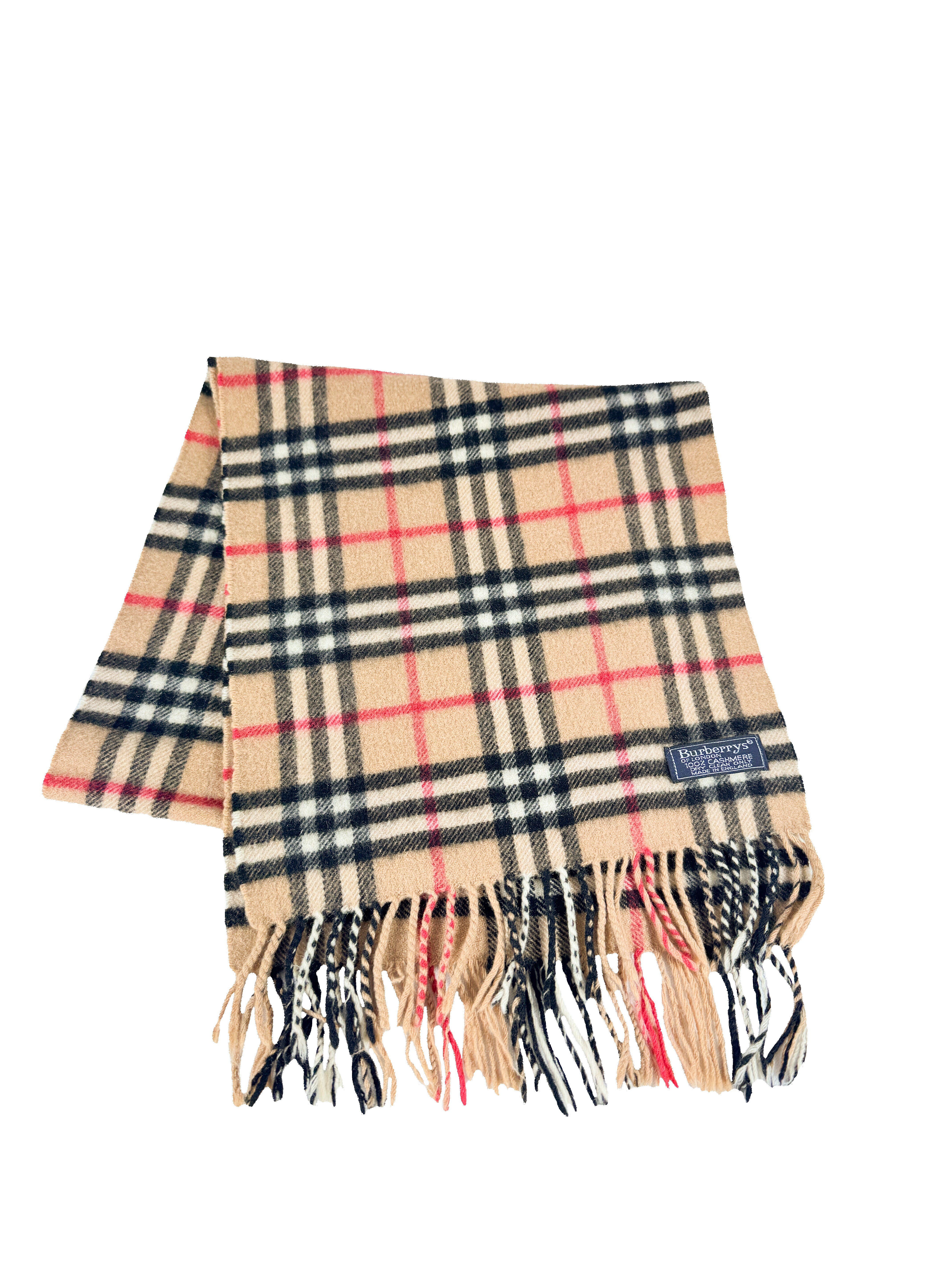 Burberry plaid cashmere vintage scarf