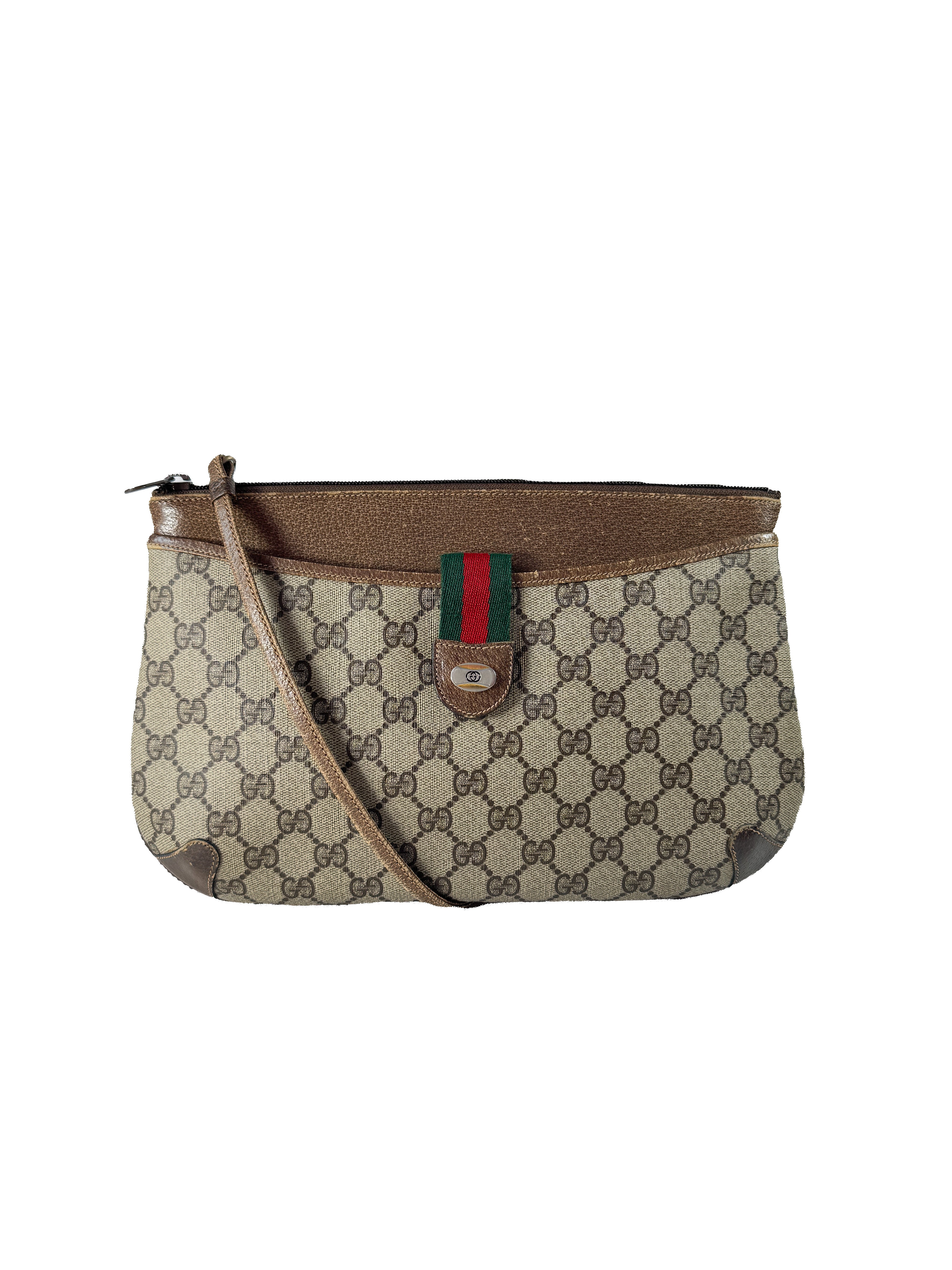 Gucci vintage brown sherry line crossbody 904-02-026