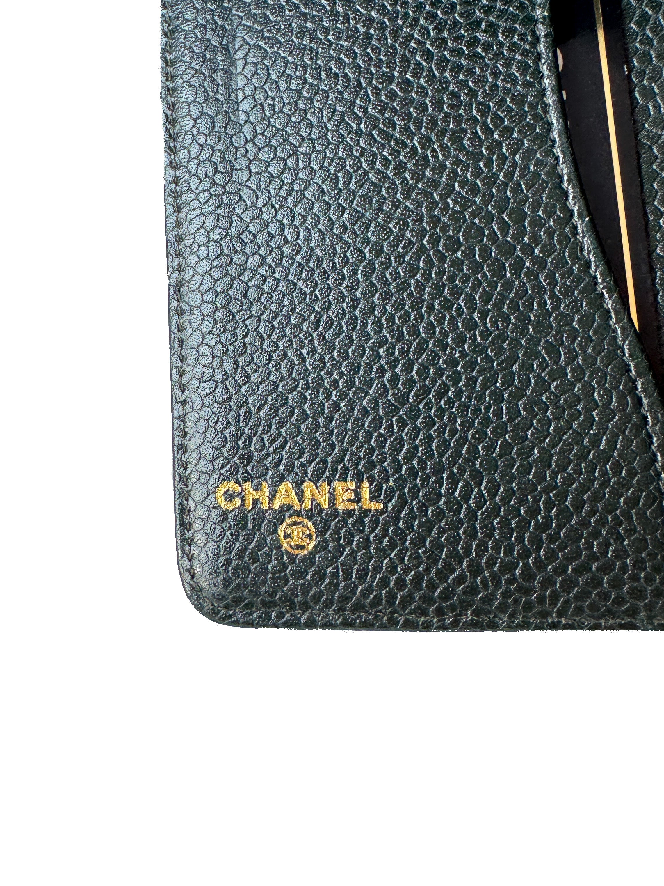 Chanel black leather caviar agenda 5047665
