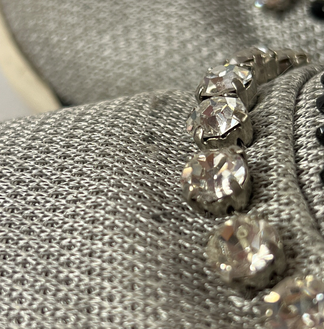 Prada light gray embellished sneakers size 38.5