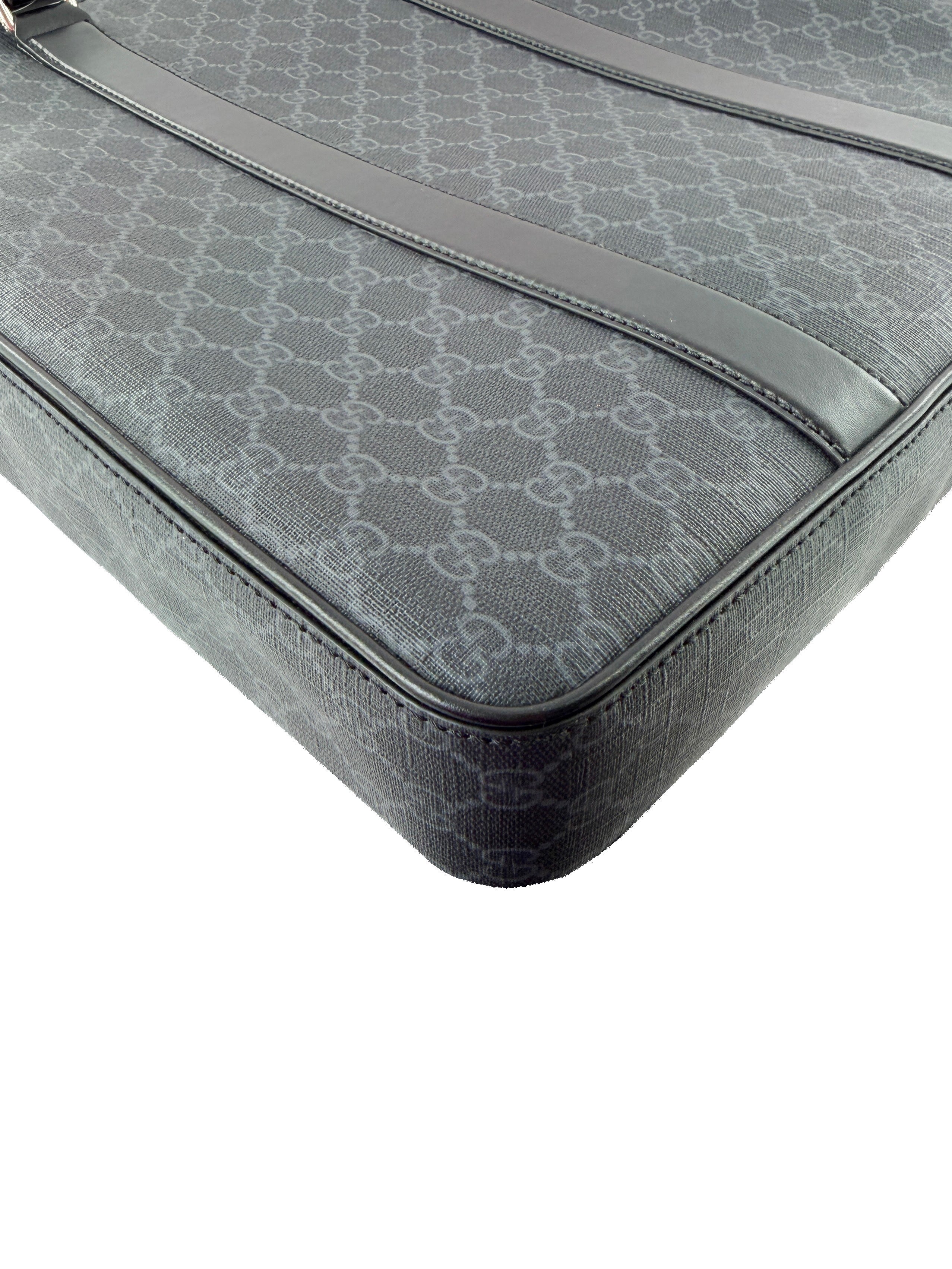 Gucci black GG Supreme vertical tote 794918-520981