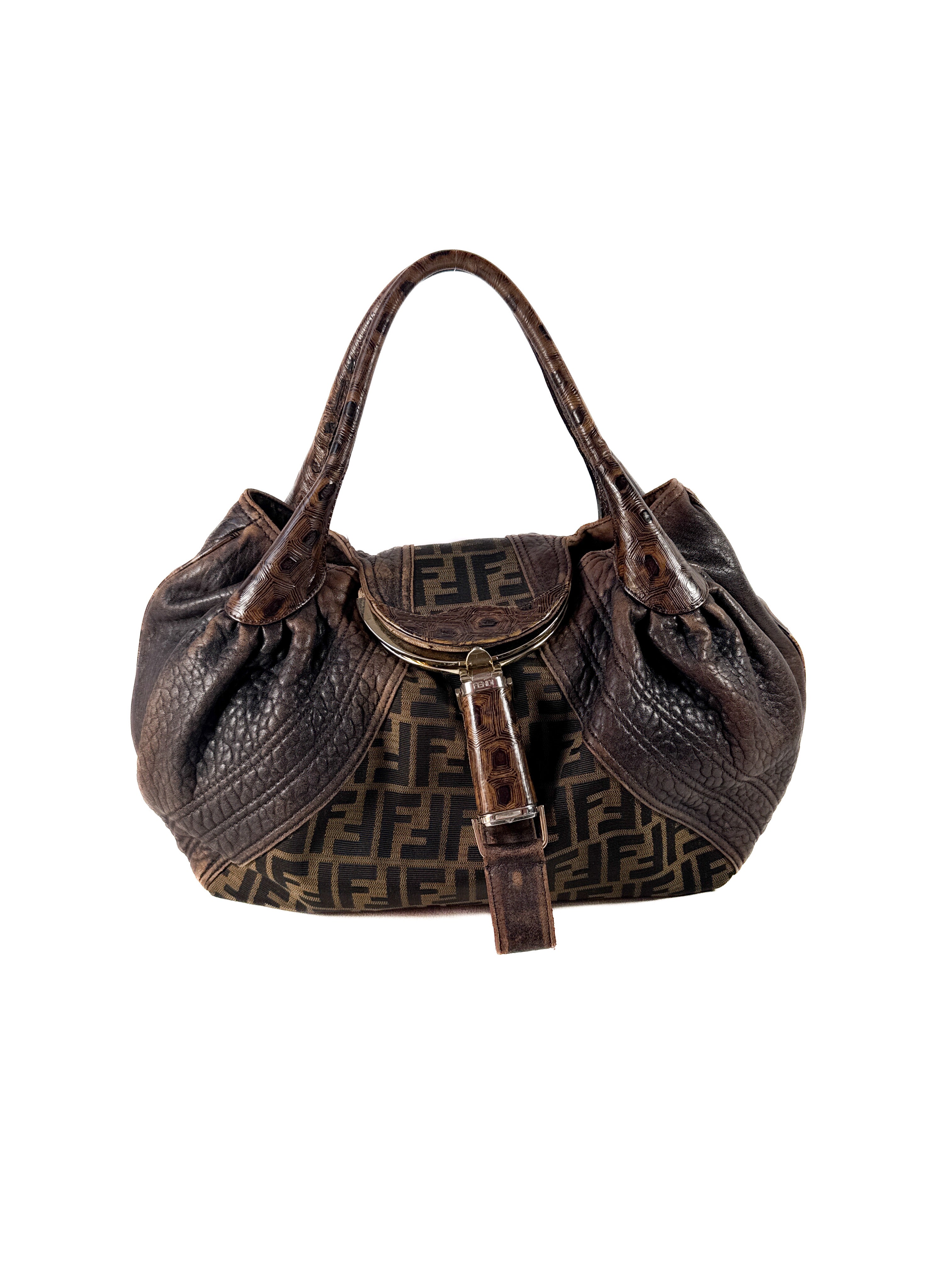 バッグ Fendi Zucca Spy Bag Brown Handbag Fendi brown Zucca Spy bag *as is*