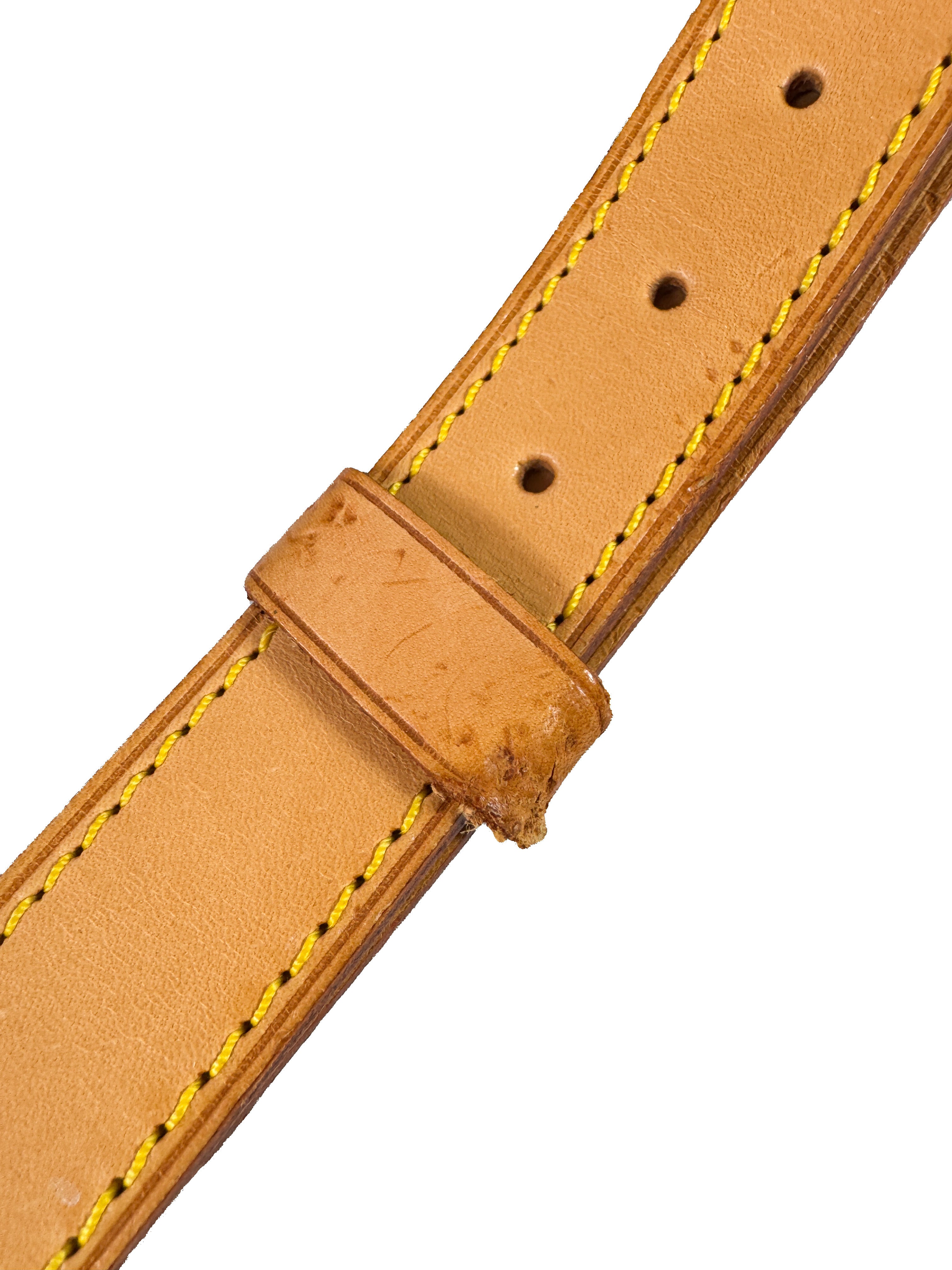 Louis Vuitton vachetta leather bandouliere strap w/box