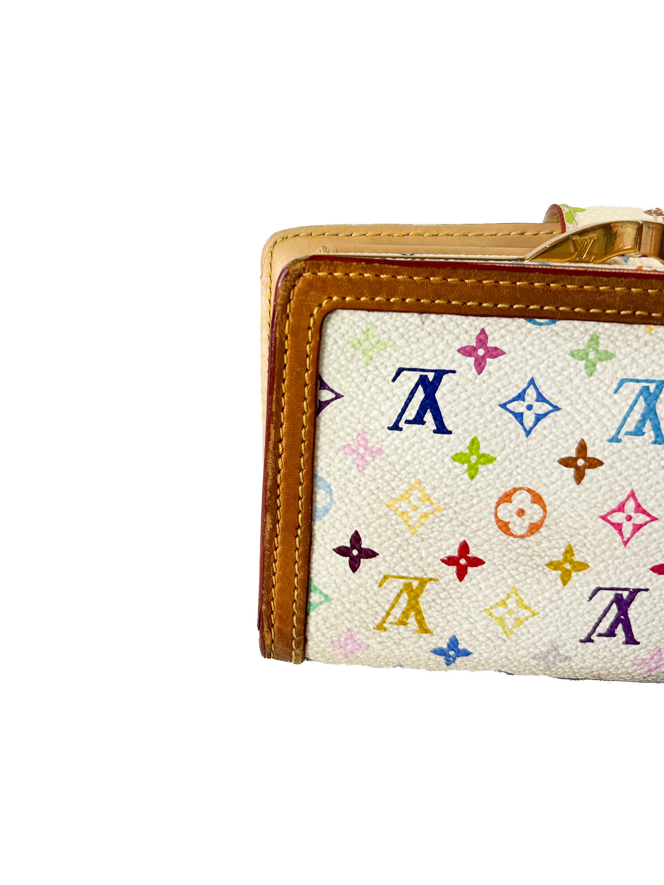 Louis Vuitton white multicolor Portefeuille Viennos wallet TH0045
