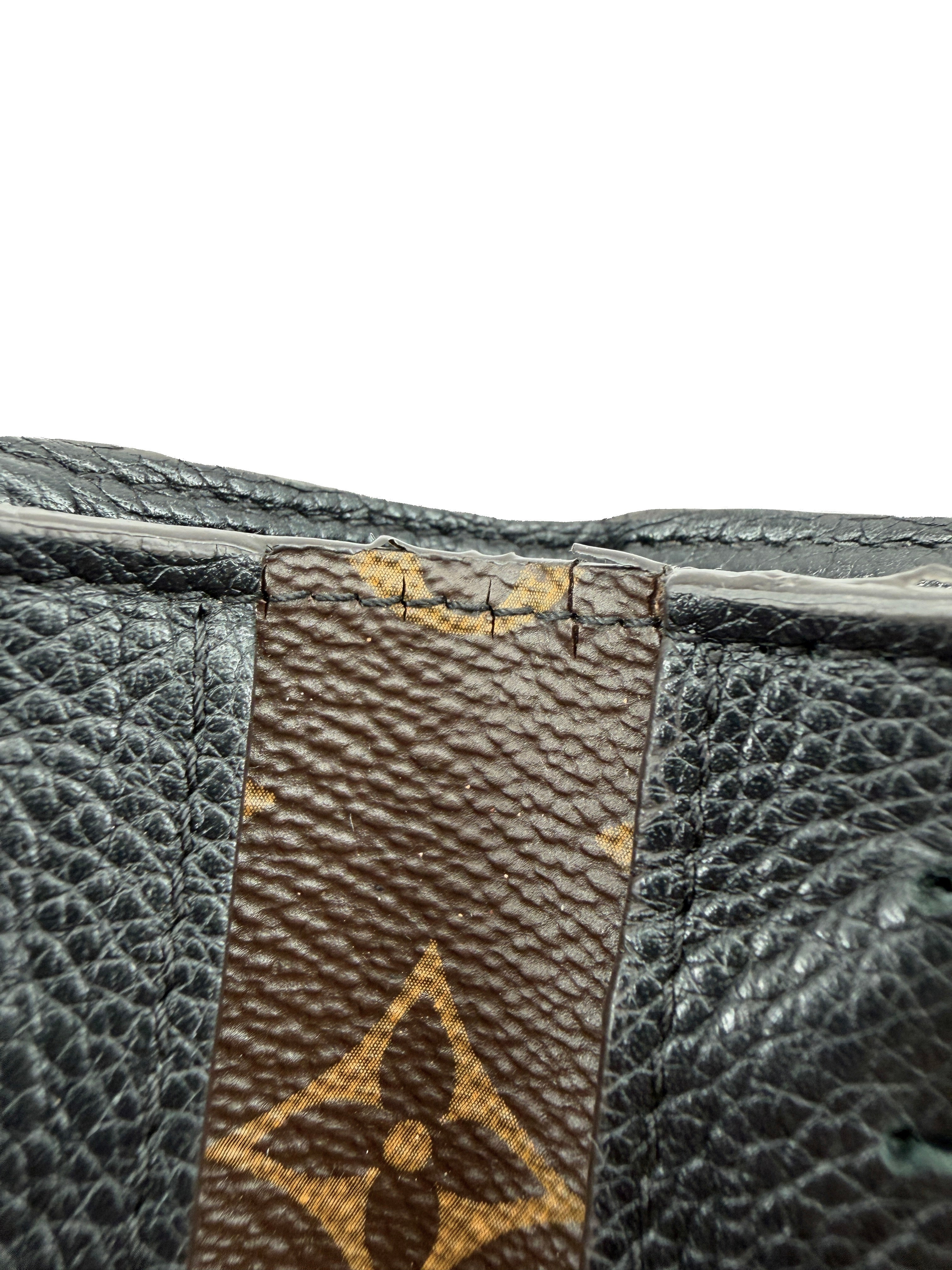 Louis Vuitton monogram black compact Pallas wallet CA5115