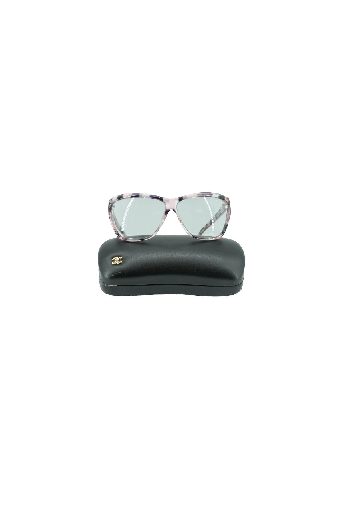 Chanel pink, black, white Butterfly interlocking C sunglasses CASE