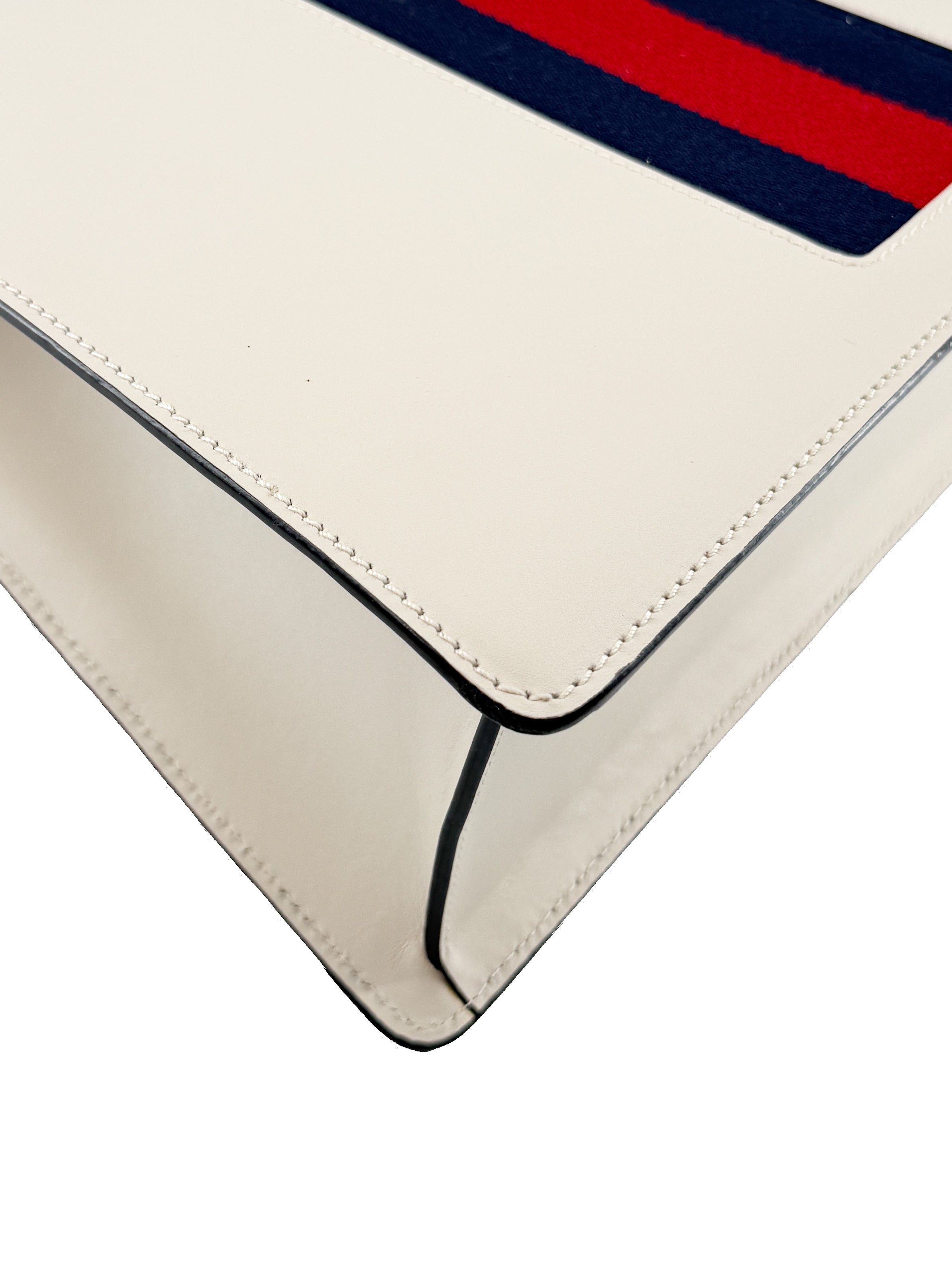 Gucci white large leather Sylvie 431665 493075