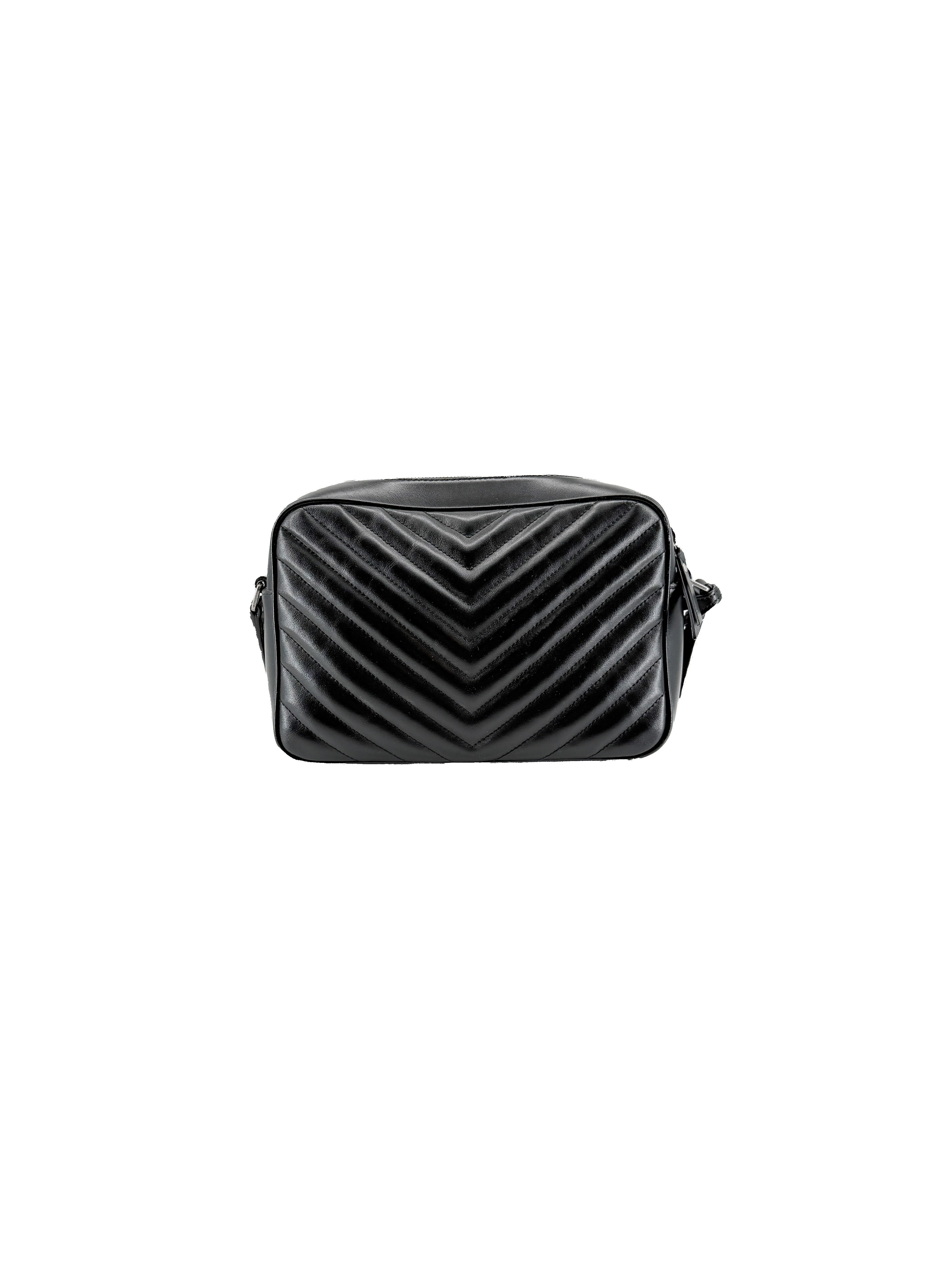 Saint Laurent black leather Lou quilted camera bag GUE612544-0222