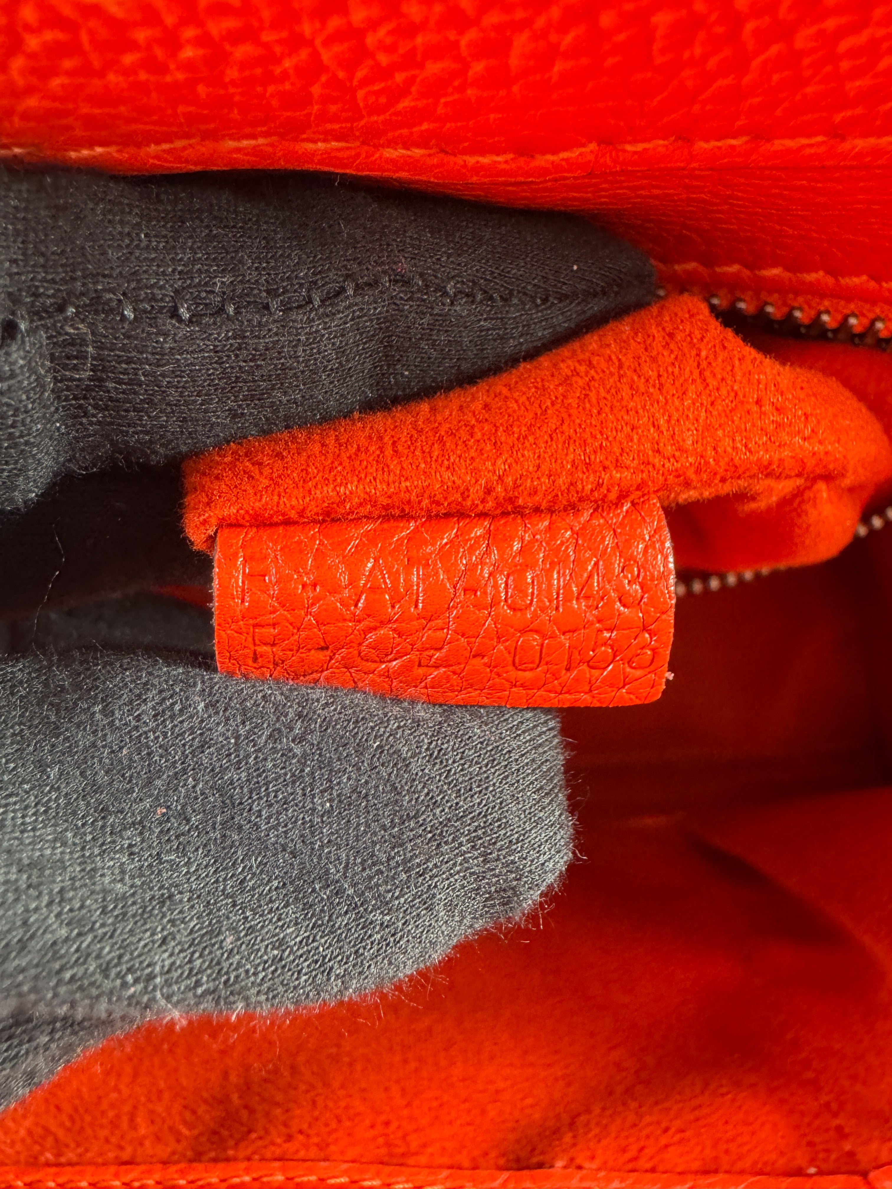 Celine red/orange micro luggage tote F-CE-0153