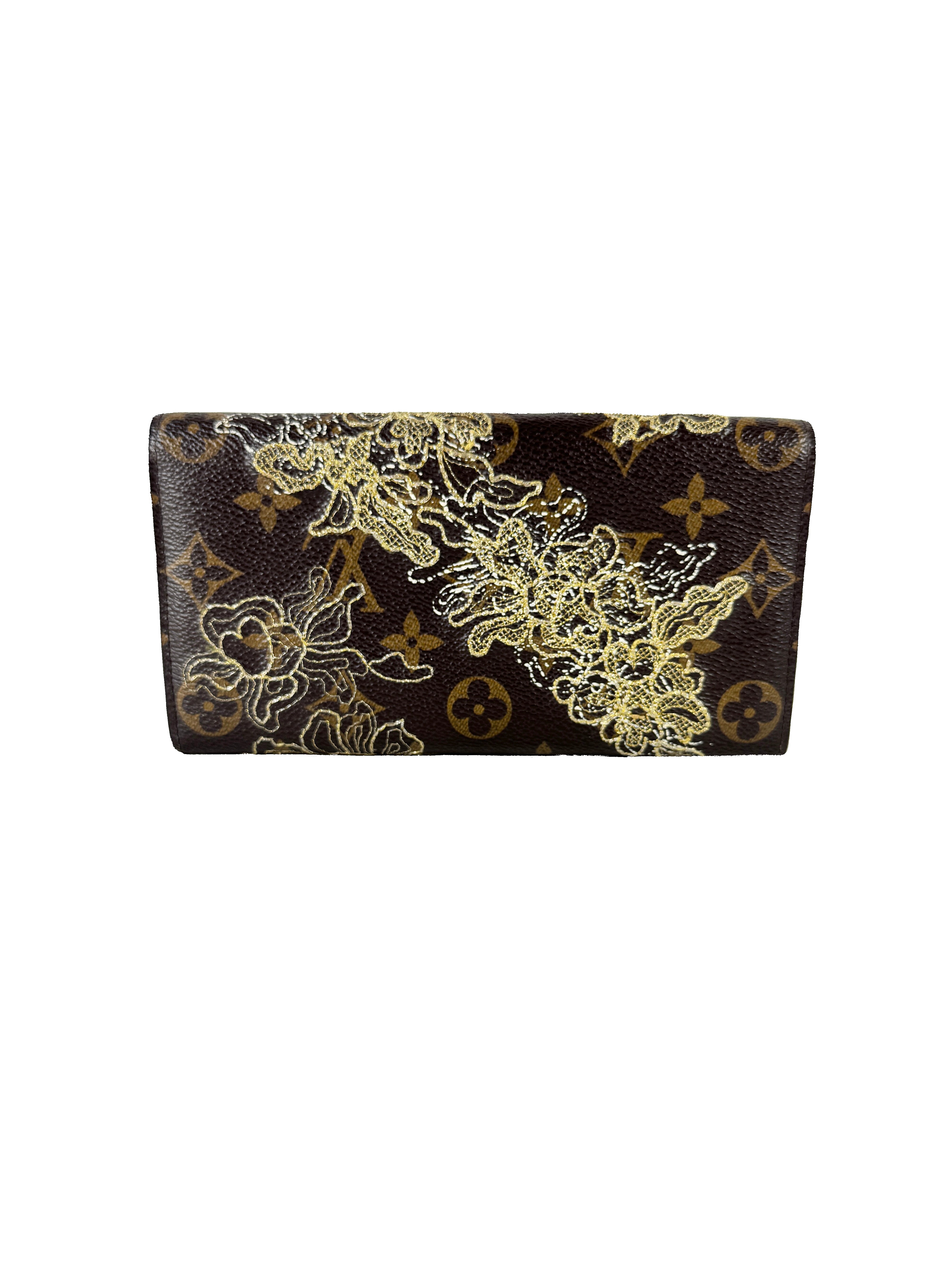 Louis Vuitton Monogram Dentelle Sarah Wallet Gold MI0087