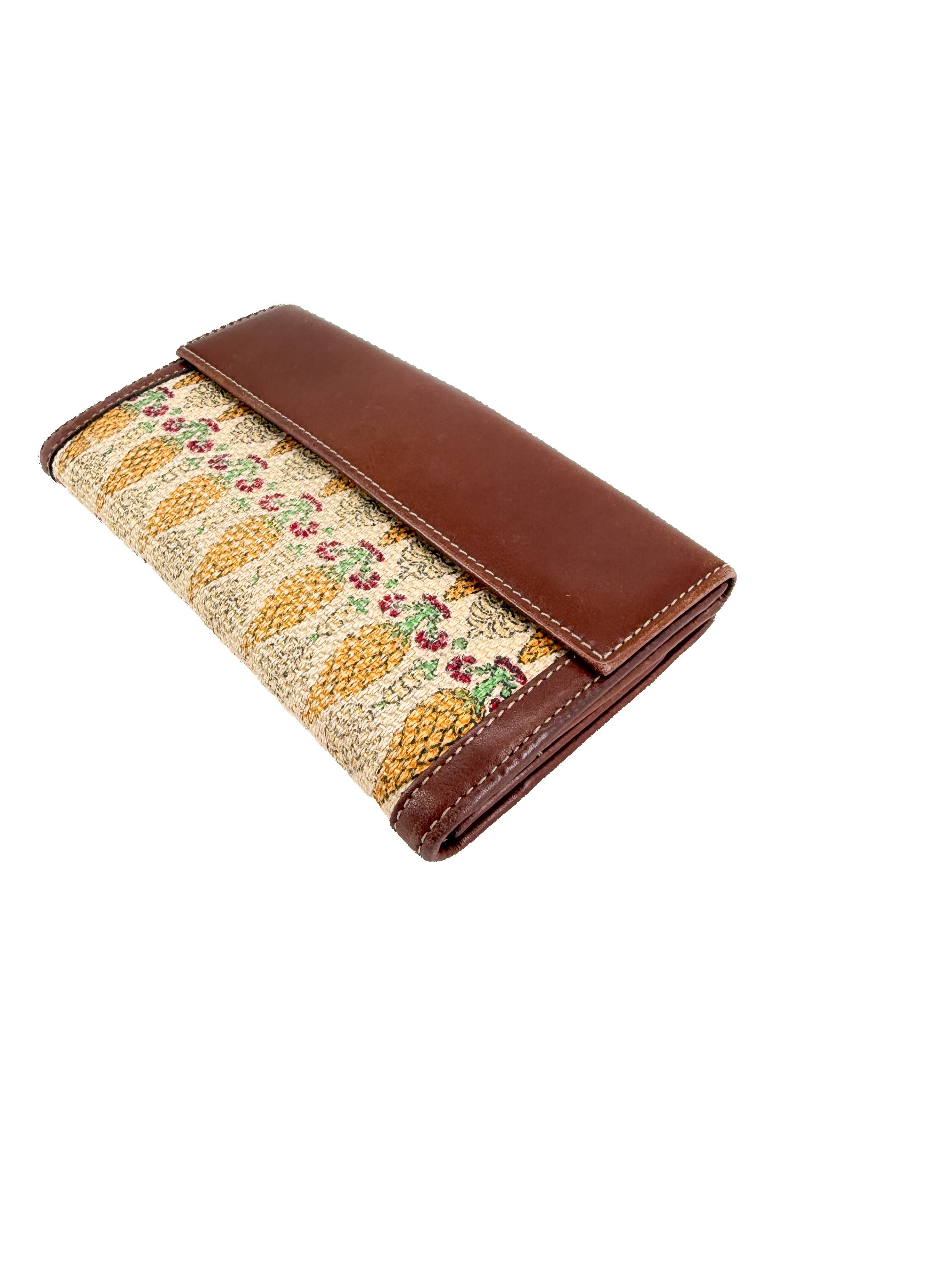 Gucci monogram Biba pineapple print wallet