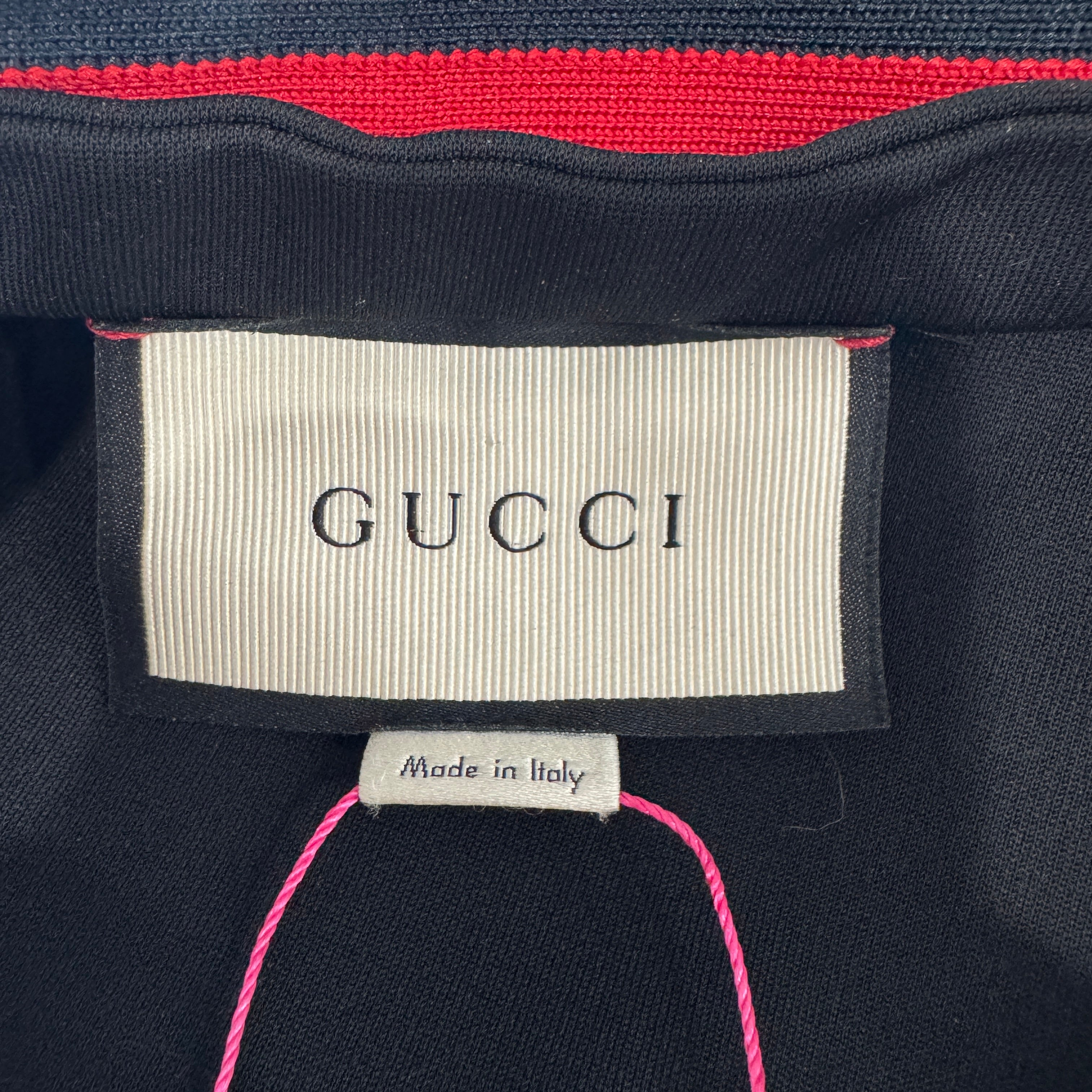 Gucci black ruffle Web Trim dress size XS