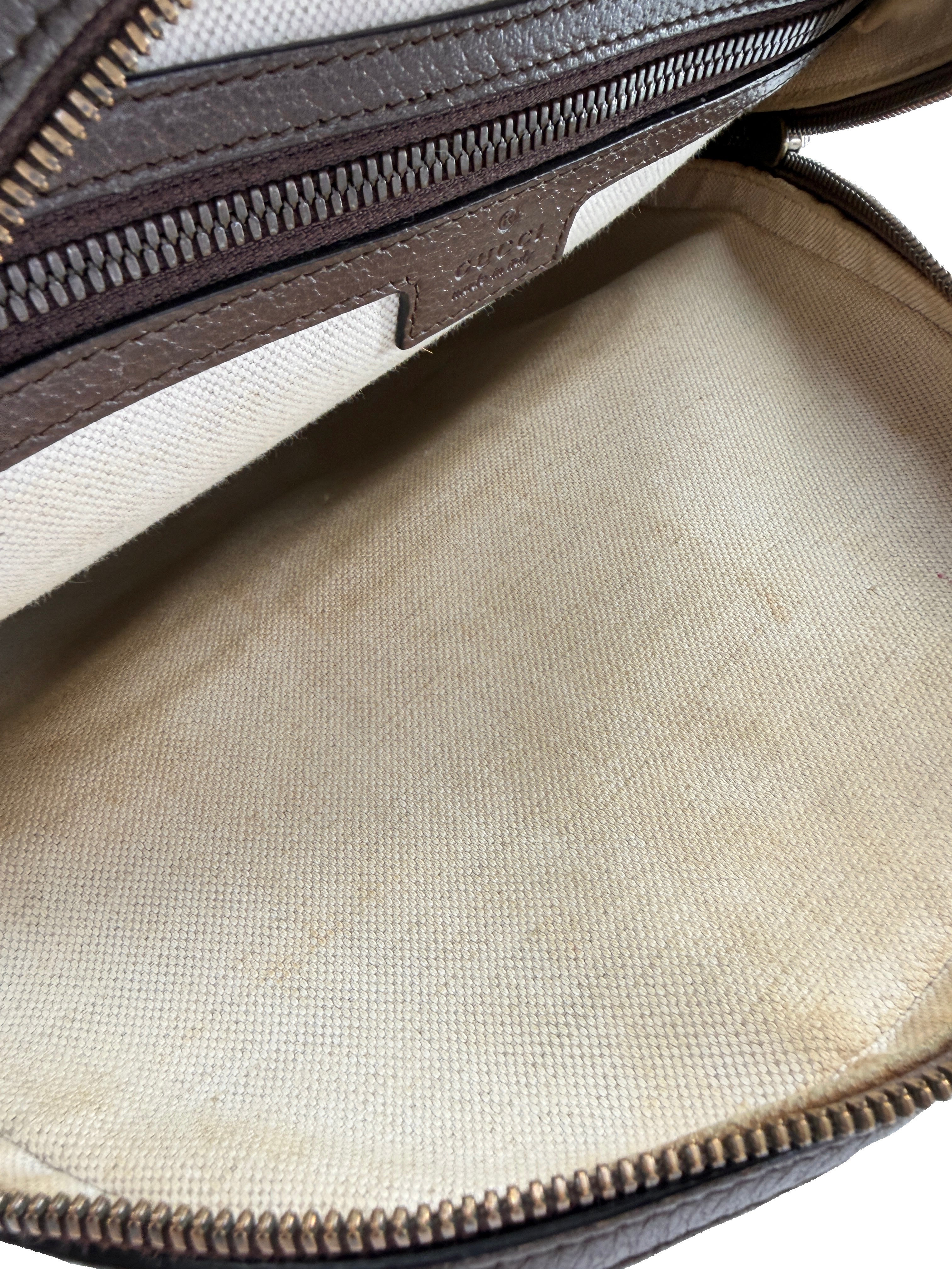 Gucci GG Supreme Monogram Calfskin Web Small Ophidia Day Backpack 547965 520981 - My Girlfriend's Wardrobe LLC