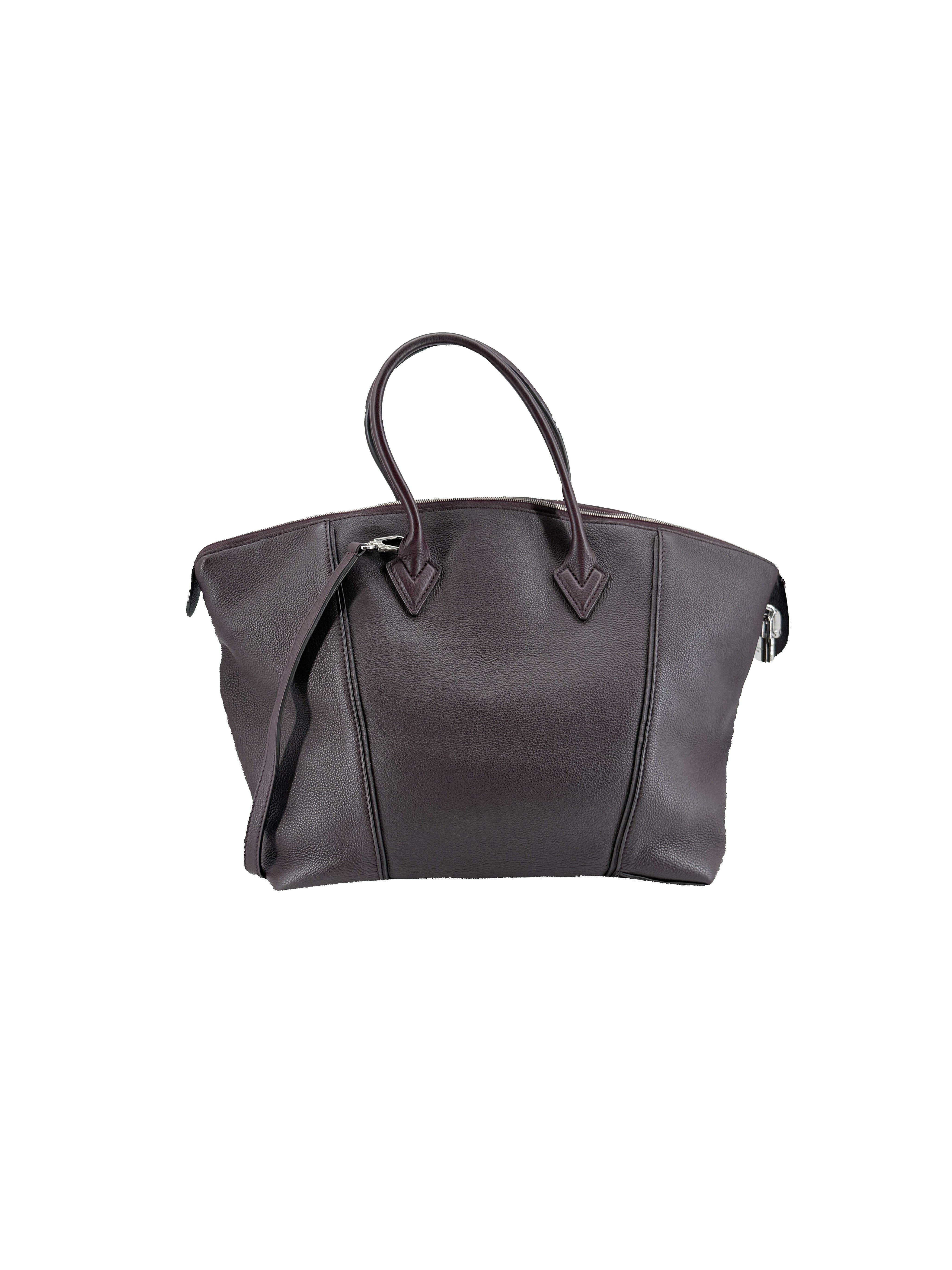 Louis Vuitton dark purple Cachemire leather Soft Lockit MM MI2164