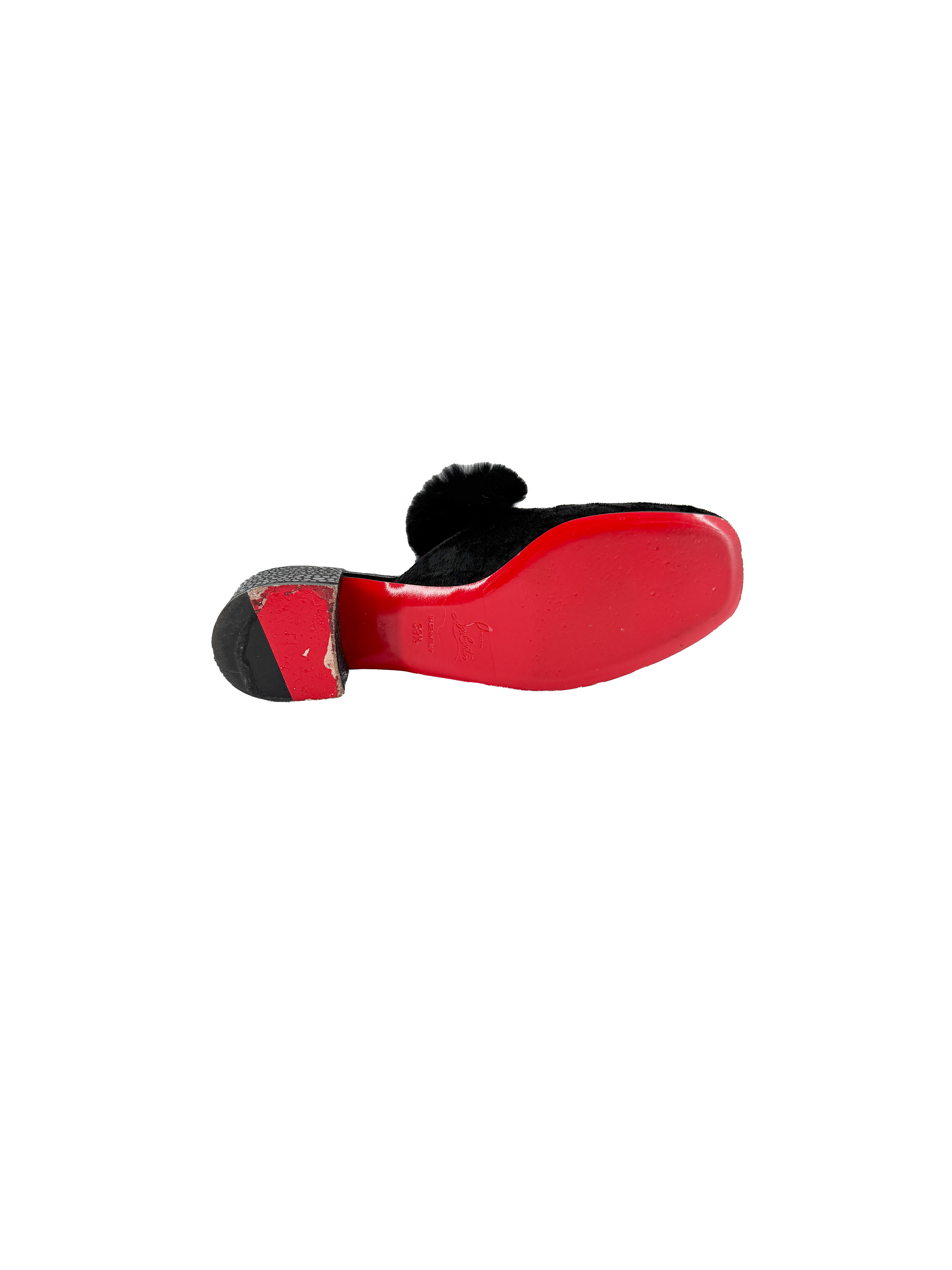 Christian Louboutin black Boudiva mules 39.5 BOX