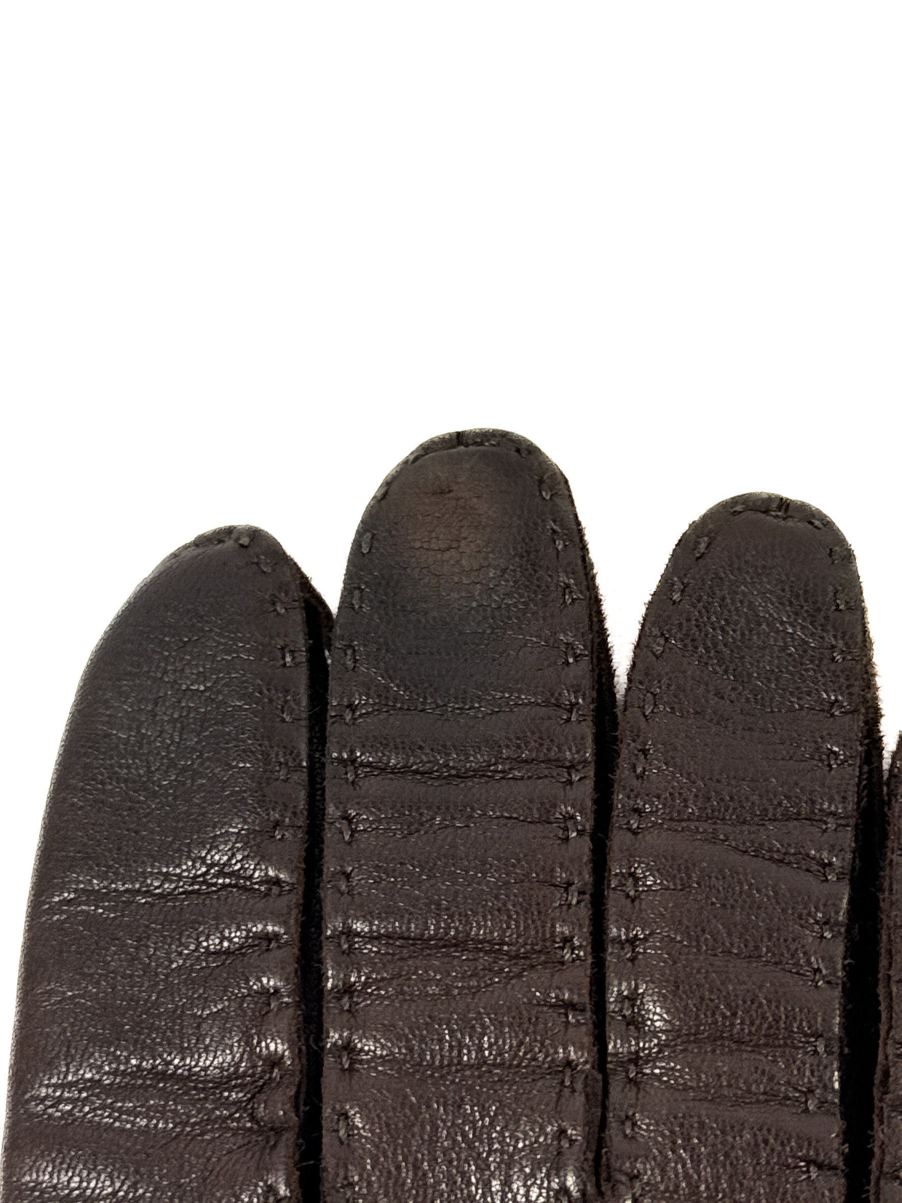 Hermès brown leather vintage Serie gloves size 7.5