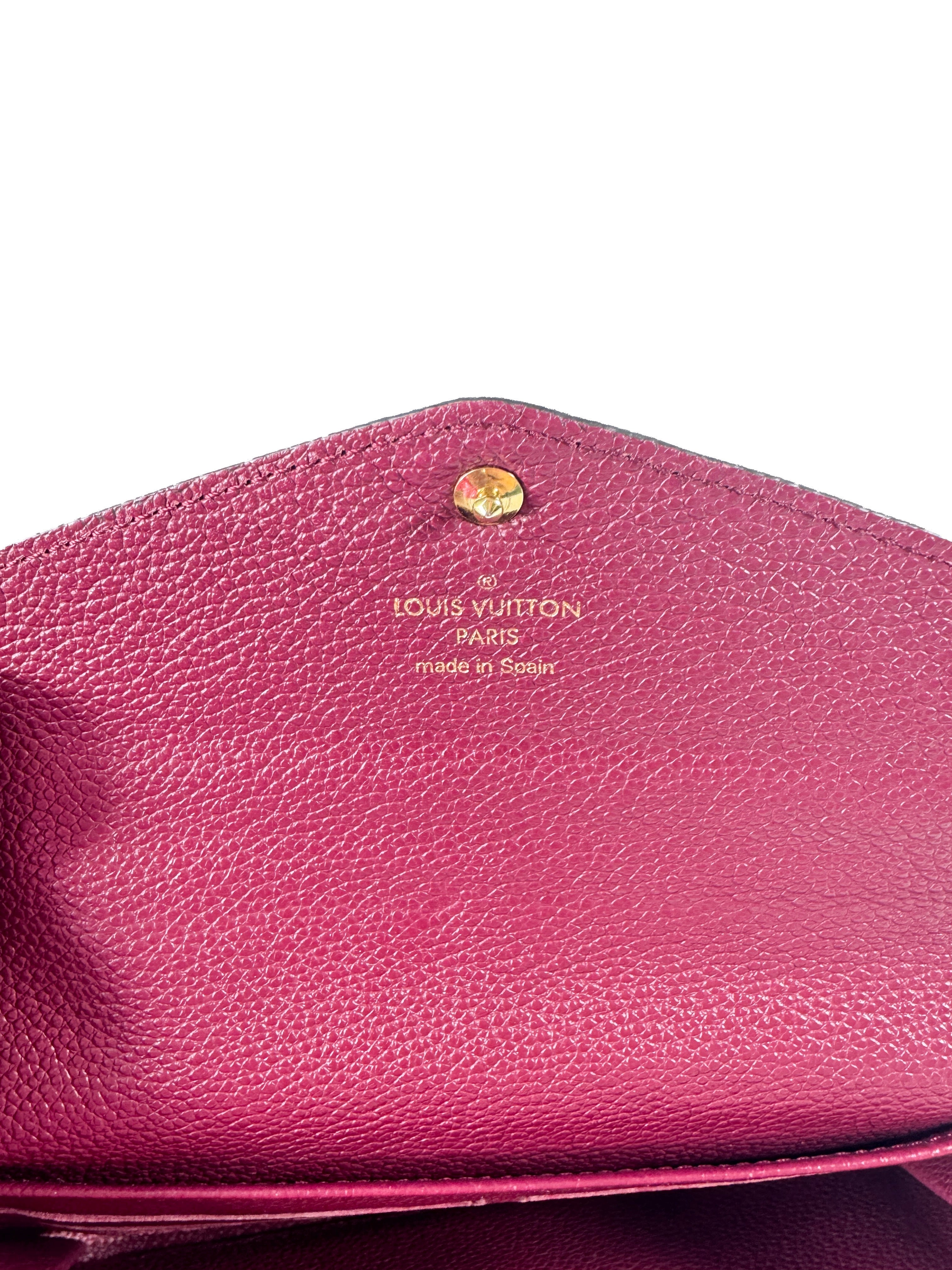 Louis Vuitton raisin monogram empriente Sarah wallet CA1165