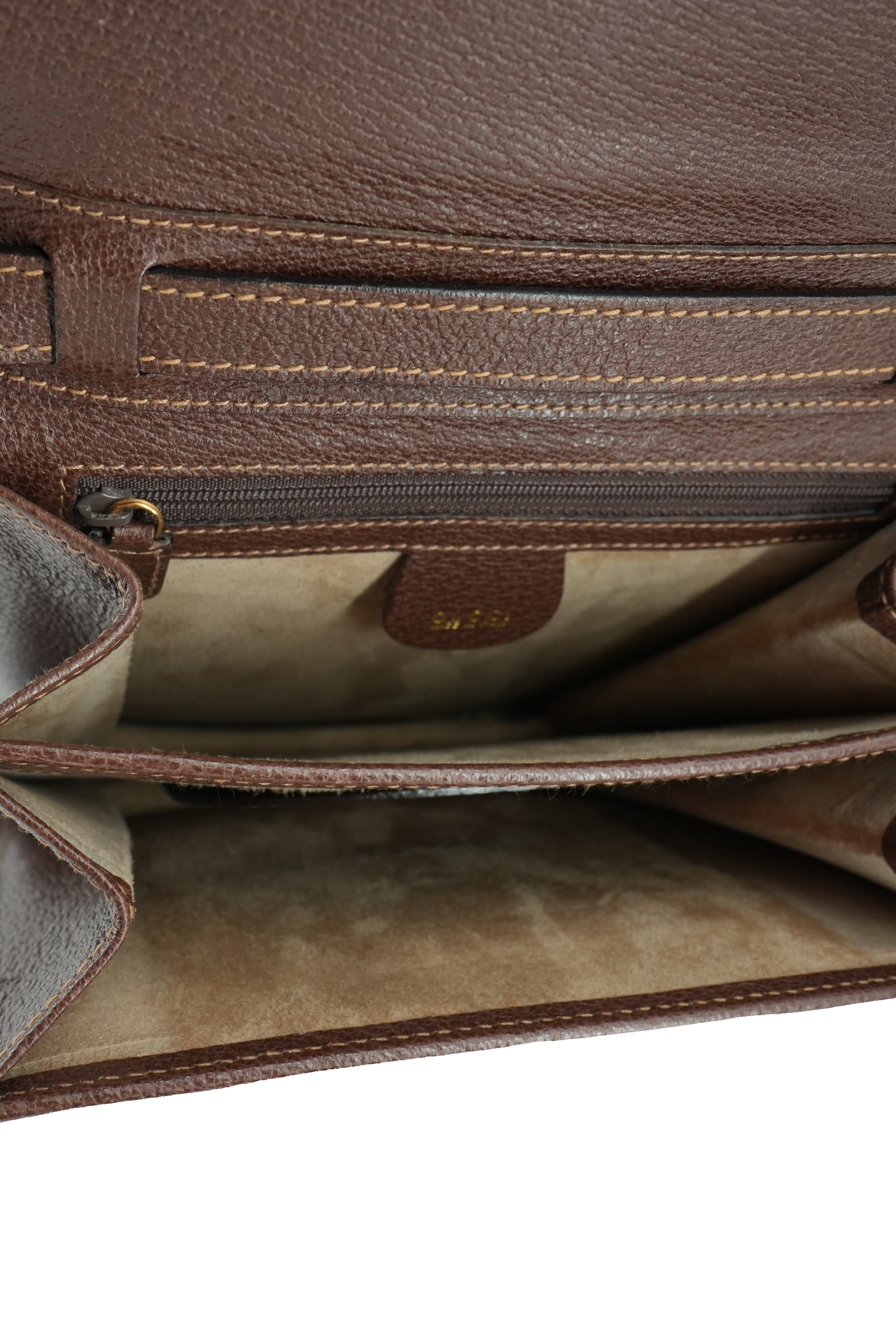 Gucci brown vintage leather crossbody 1829591003