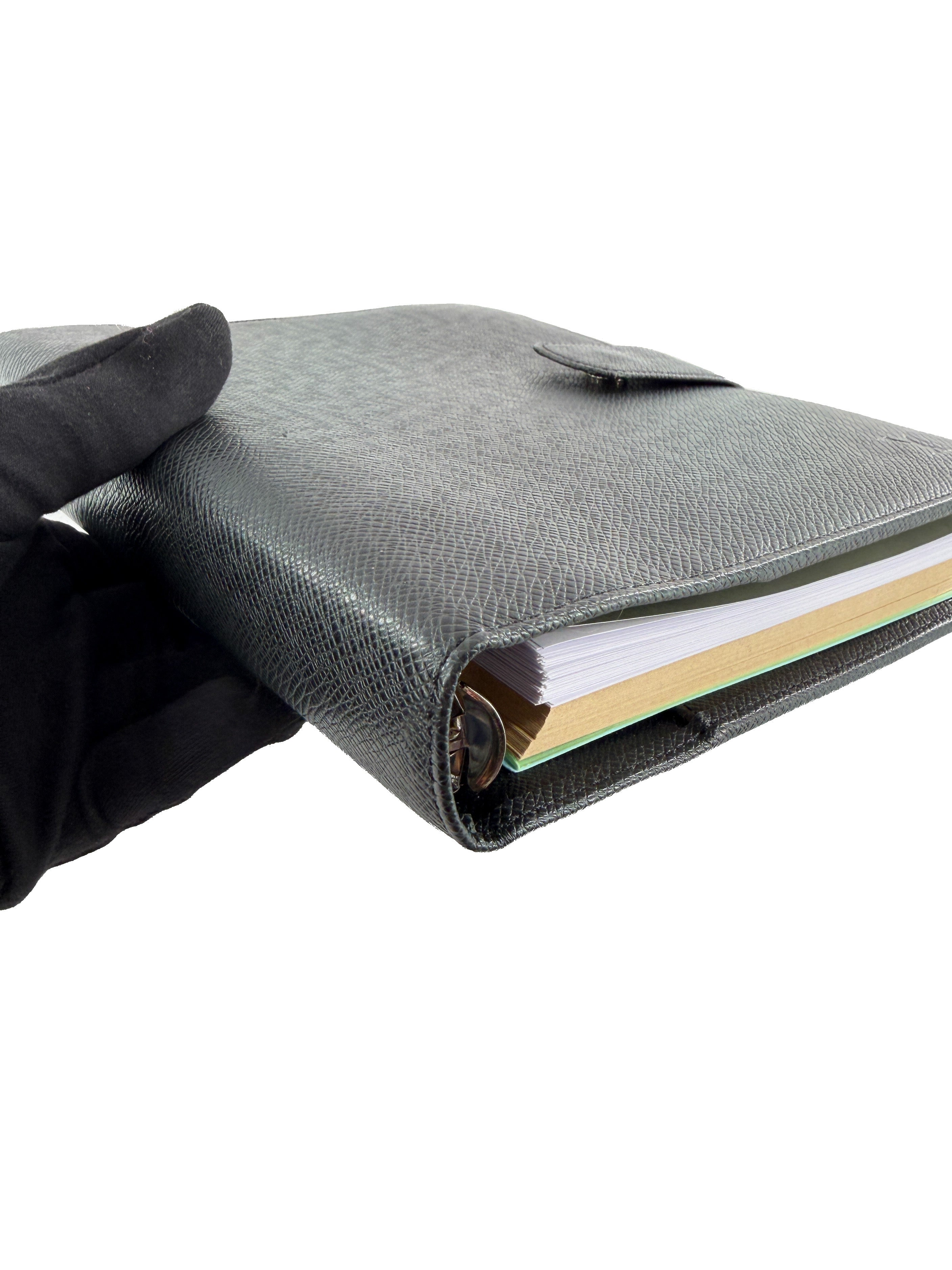 Louis Vuitton black Taiga leather agenda GM