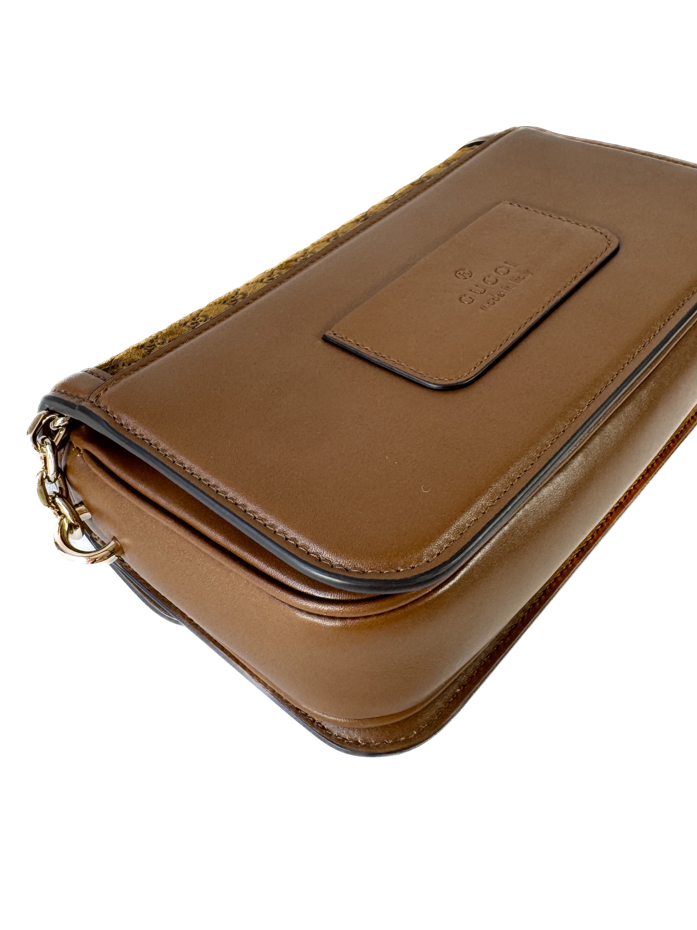 Gucci brown suede GG small Go bag 650815