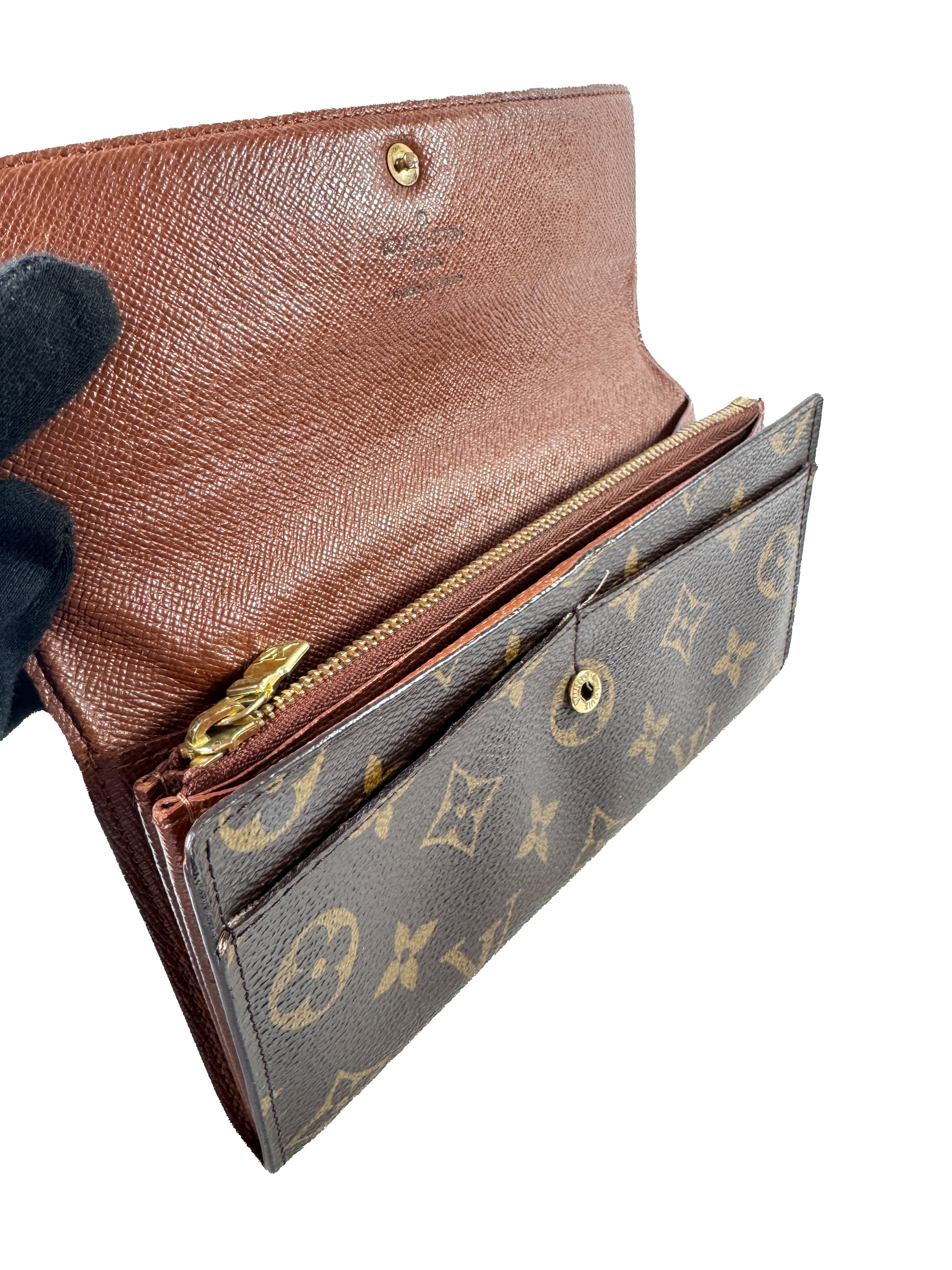 Louis Vuitton monogram vintage Porte Monnaie long wallet MB0093